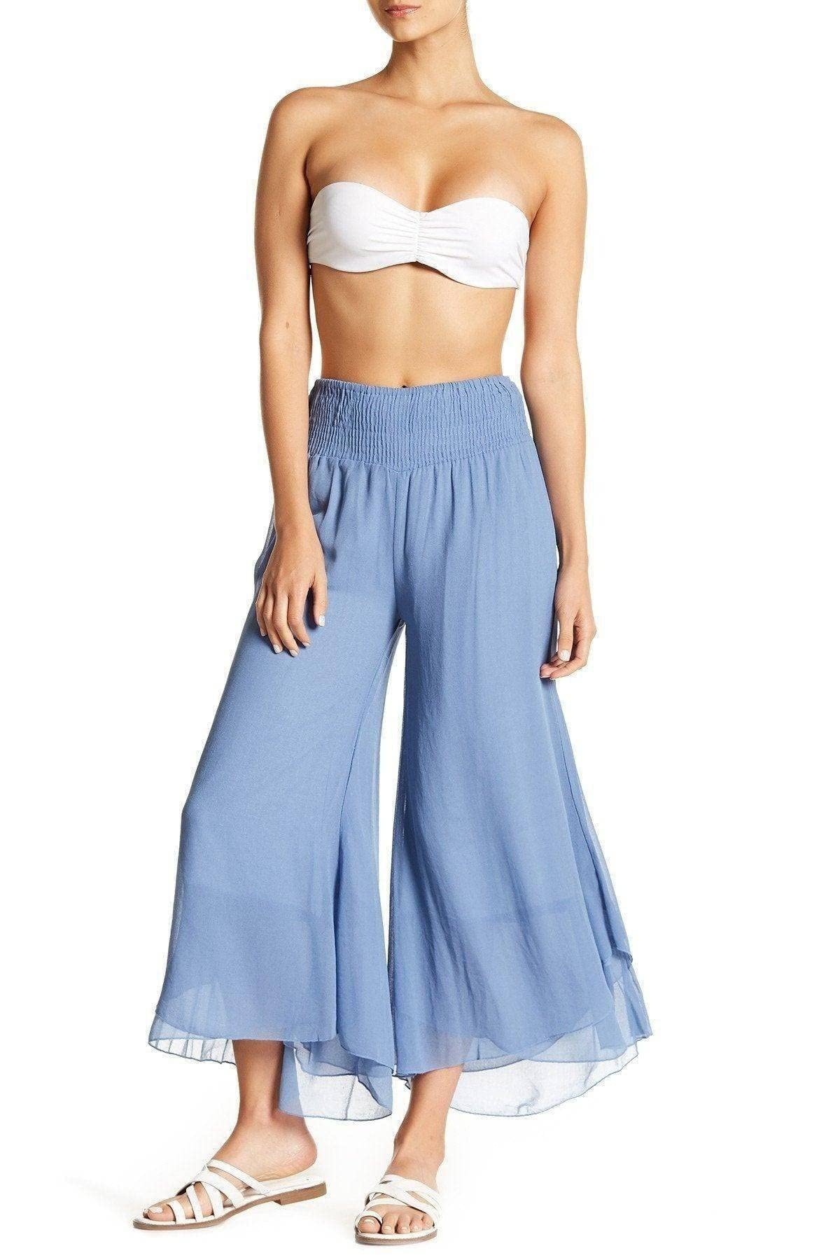 La Moda Women's Lightweight Gauze Cover Up Pants - Breathable Beachwear for Resort, Cruise & Summer Vacations | Perfect for Poolside, Travel & Boho Fashion