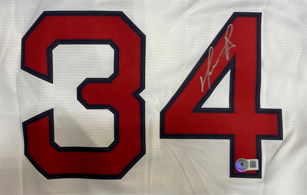 David Ortiz Autographed Boston Red Sox White Nike Baseball Jersey - Authentic Signed Memorabilia for Fans & Collectors - Perfect for Display, Gifting, and Game Day