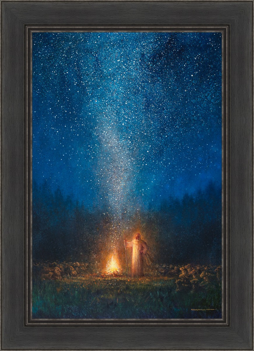 Jesus He Will Protect Us - Religious Christian Wall Art for Home & Church Decor - Perfect for Bedroom, Living Room & Prayer Spaces