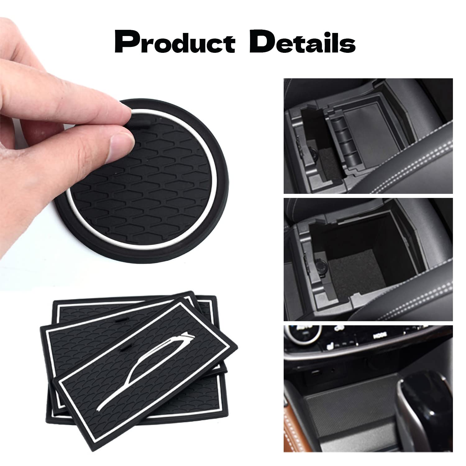 Premium Car Door Pocket Liners & Interior Accessories for Subaru Forester 2019-2022 - 17PC Custom Fit Cup Holder, Center Console & Door Pocket Inserts Kit (White) | Perfect for Road Trips, Daily Commute & Car Organization