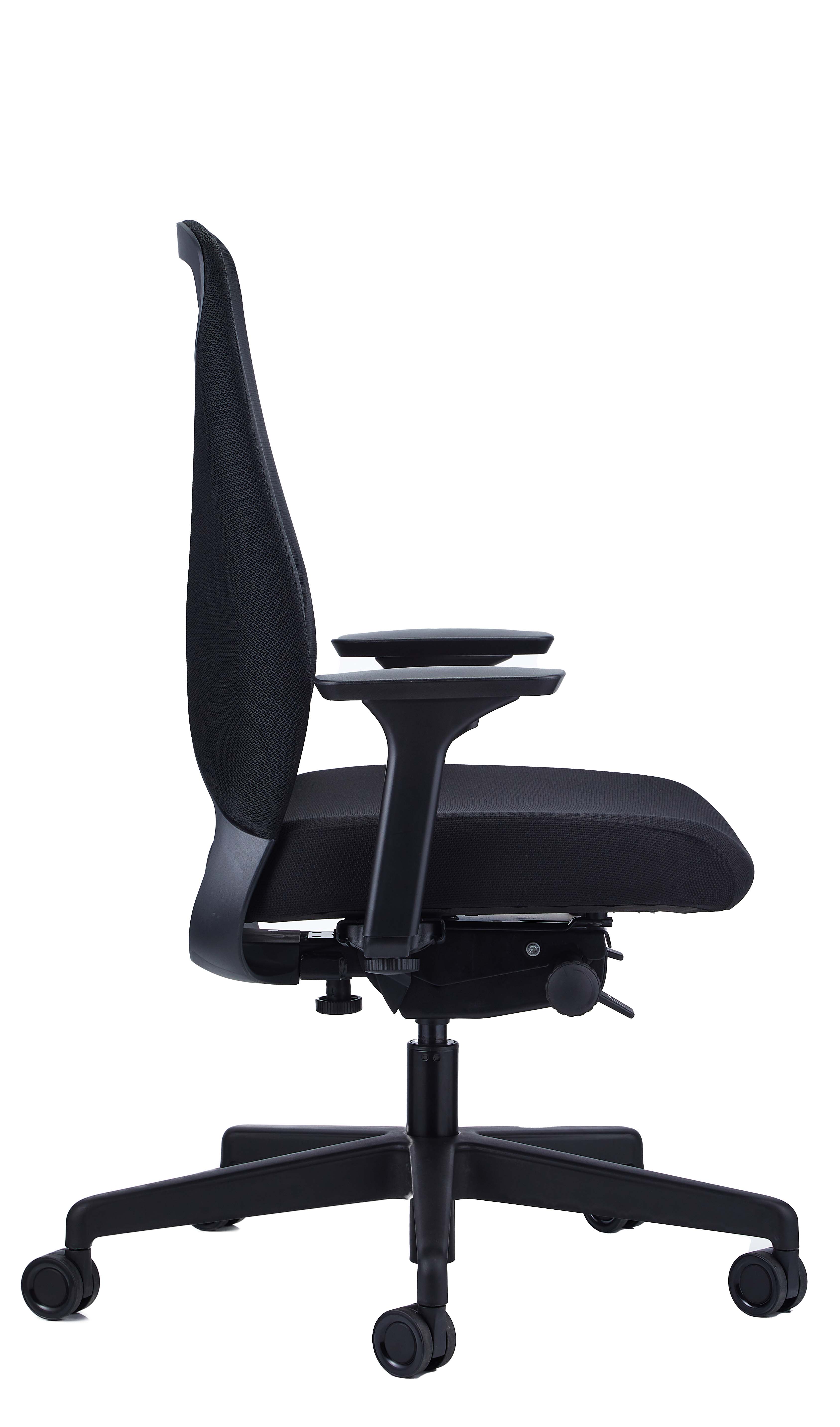 Eeurotech LAUNCH Task Black Fabric Chair - Ergonomic Office Chair for Home & Workspace - Perfect for Professionals, Gamers & Remote Workers