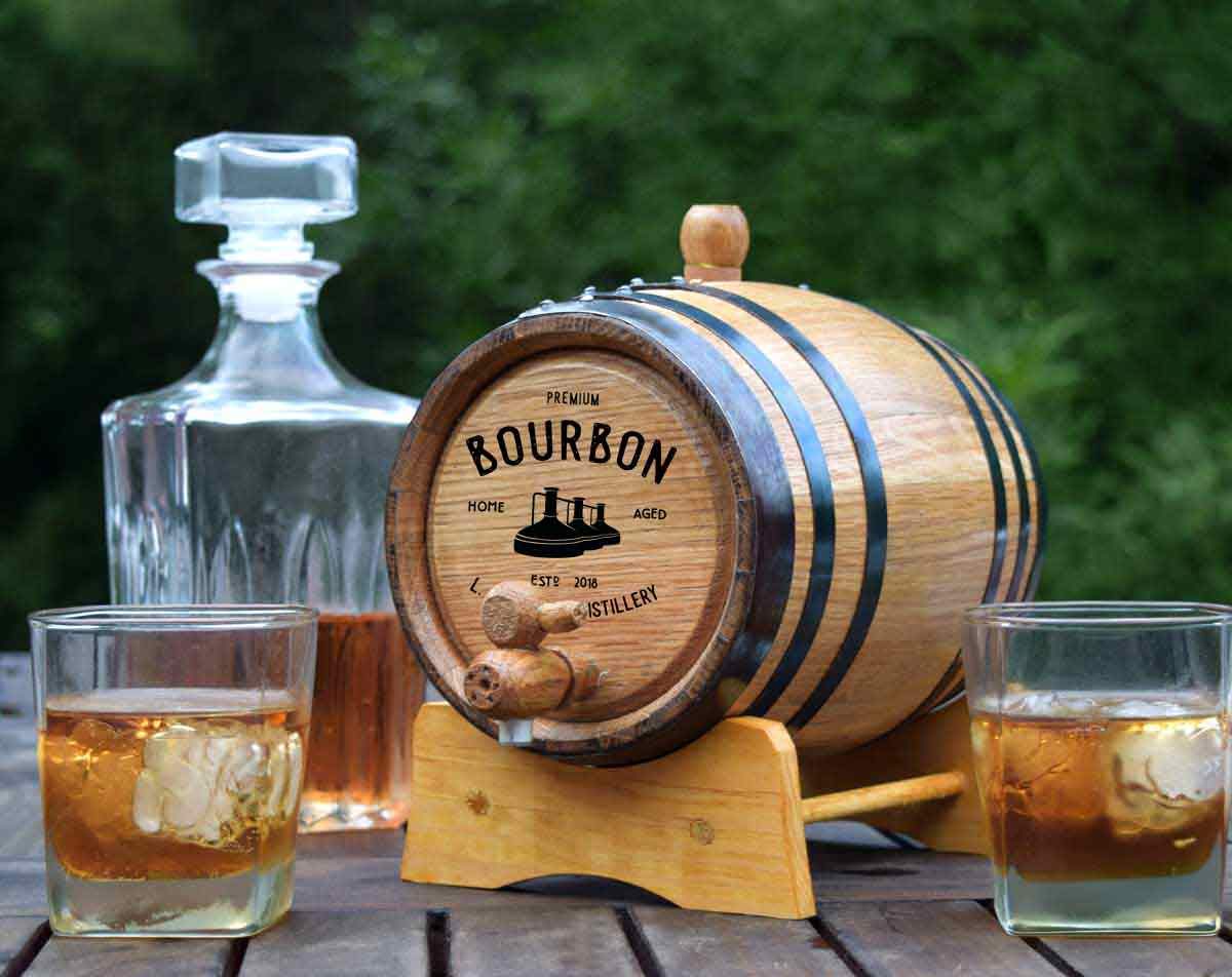 Custom Small Batch Bourbon Whiskey Making Kit with Personalized Still Design - 1 Liter Home Distilling Equipment - Perfect Bourbon Gift for Dad & Whiskey Enthusiasts - Great for Home Brewing, DIY Spirits & Unique Gifts