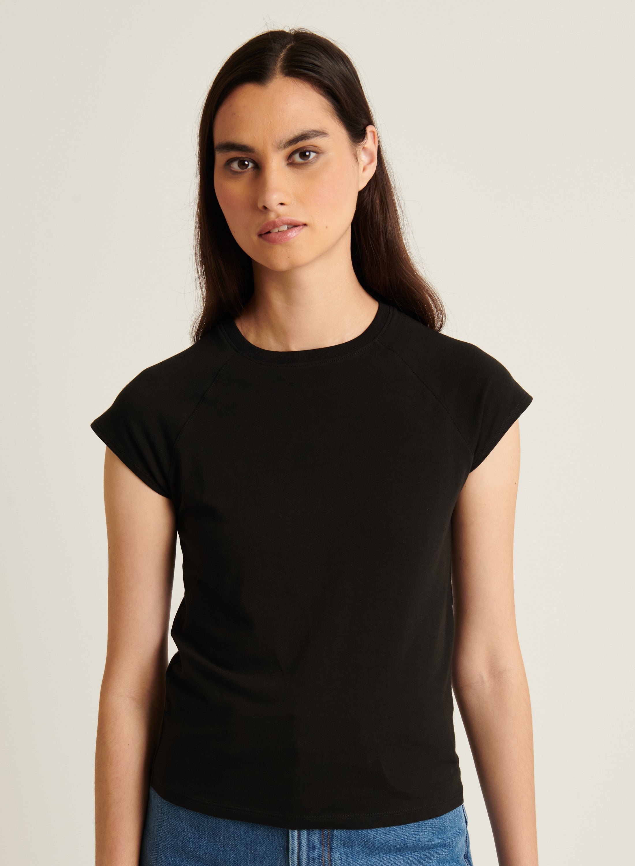 Short Sleeve Iconic Raglan Baby Tee - Soft Cotton Comfort Fit for Women - Perfect for Casual Wear, Layering & Everyday Outfits