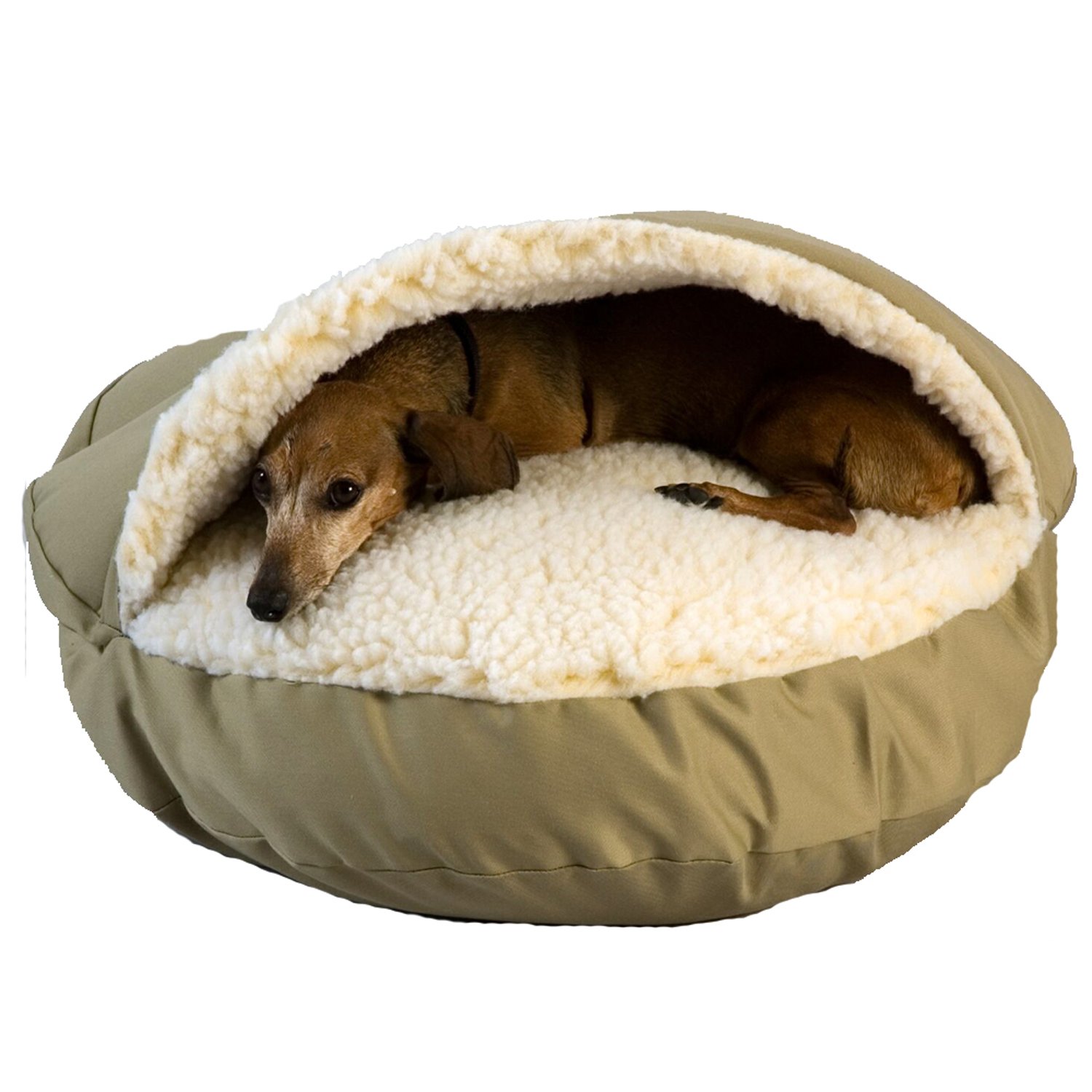 Premium Snoozer Cozy Cave Dog Bed - Soft Hooded Pet Bed with Warming & Calming Features for Small to Medium Dogs - Perfect for Anxiety Relief, Cold Weather & Indoor Comfort