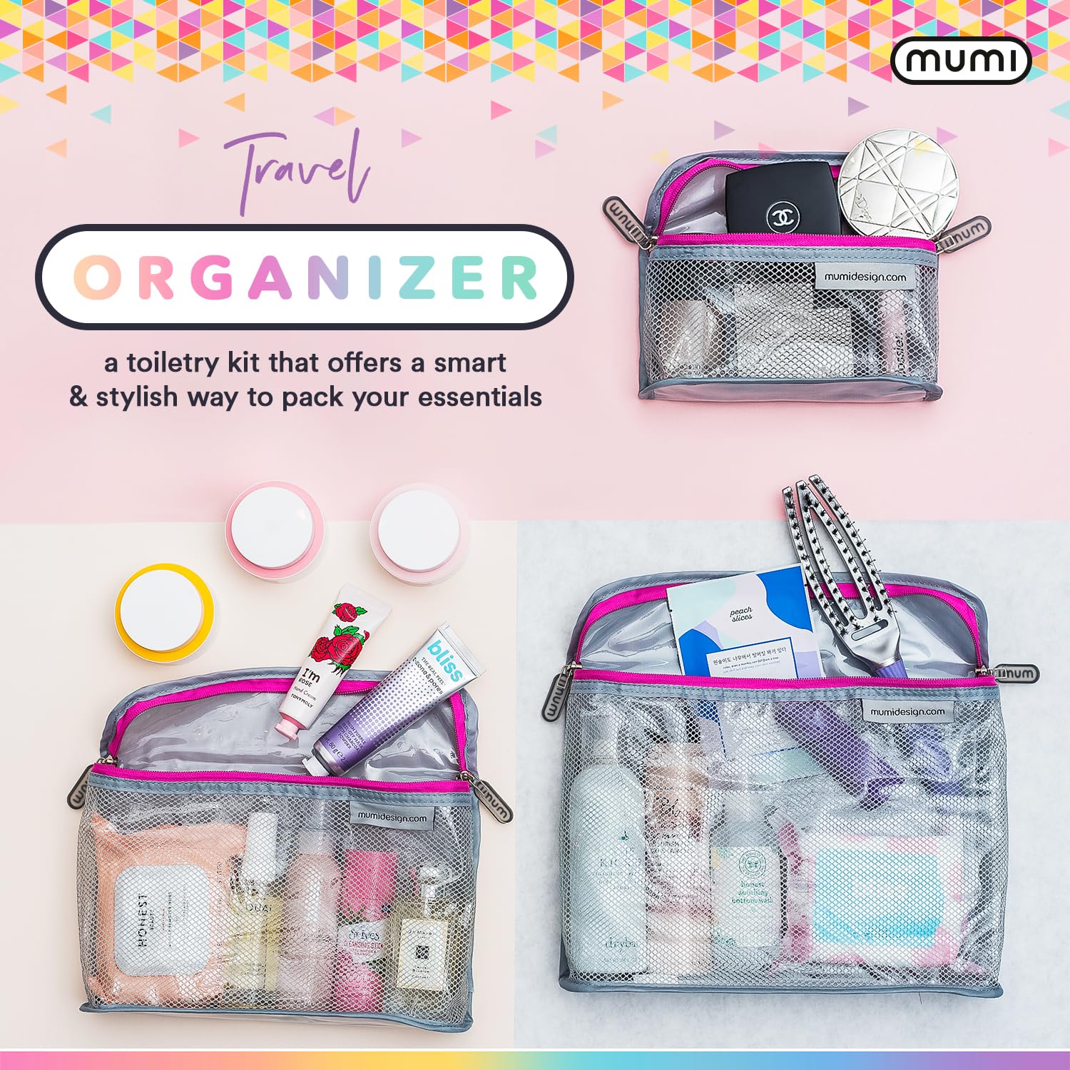Waterproof Travel Toiletry Bag Set - 3 Pack Cosmetic Organizer for Men & Women | Portable Makeup & Shaving Kit | TSA Approved Carry-On Essentials for Vacation, Gym & Business Trips