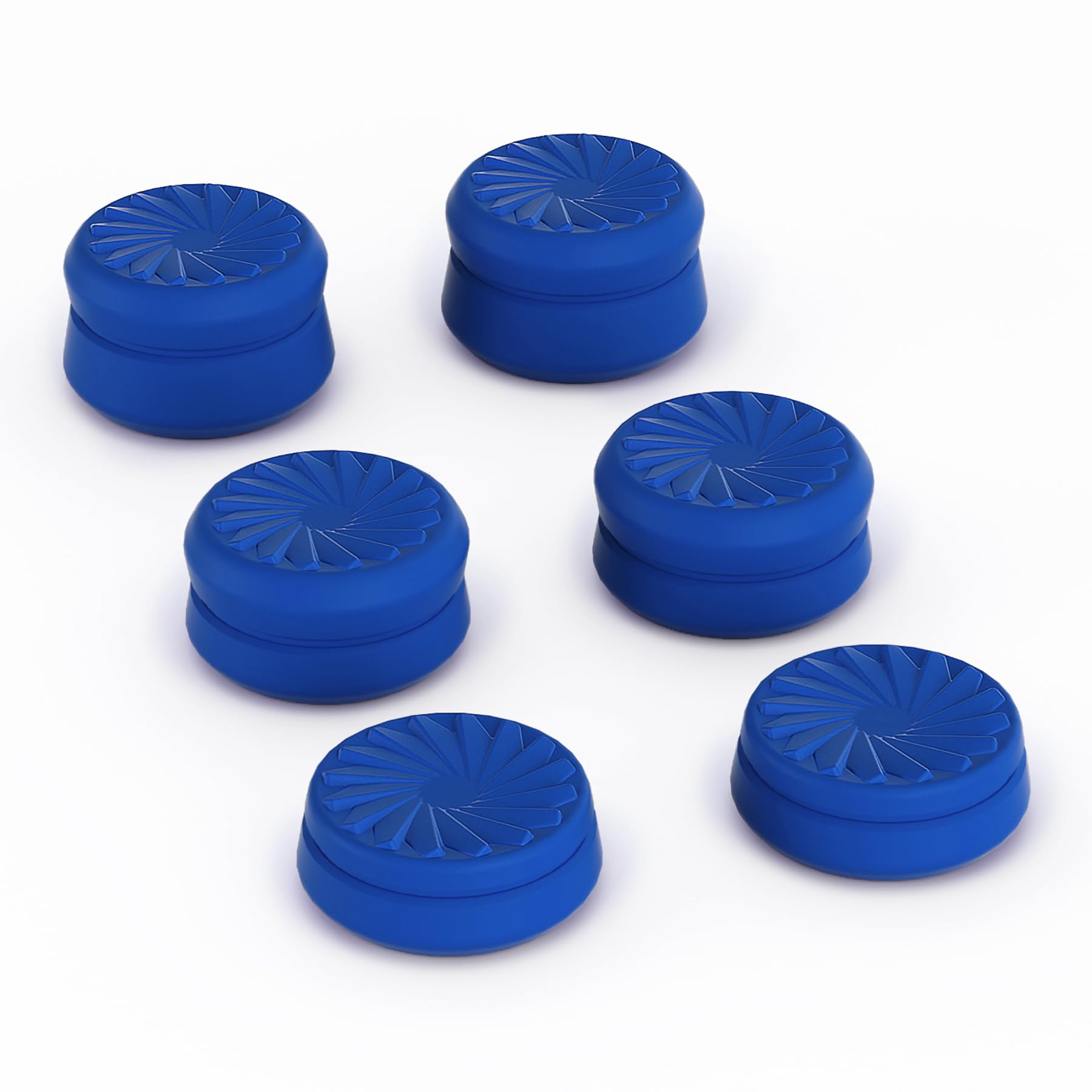 PlayVital 3 Height Thumbstick Caps for PS5, PS4, Xbox Core Wireless Controller, Xbox One, Elite Series 2 & Switch Pro - Blue Turbine Design - Enhanced Grip & Comfort for Gaming - Perfect for FPS, Racing & Long Gaming Sessions