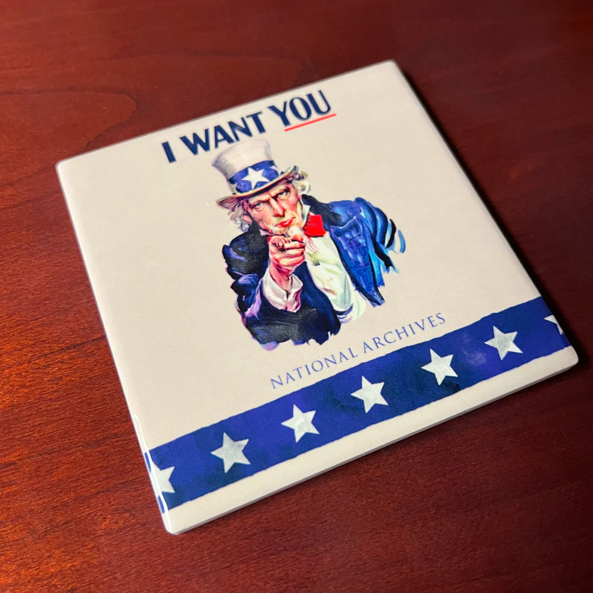 Uncle Sam Patriotic Themed Drink Coaster Set - Perfect for 4th of July, BBQ Parties, and Home Bar Decor