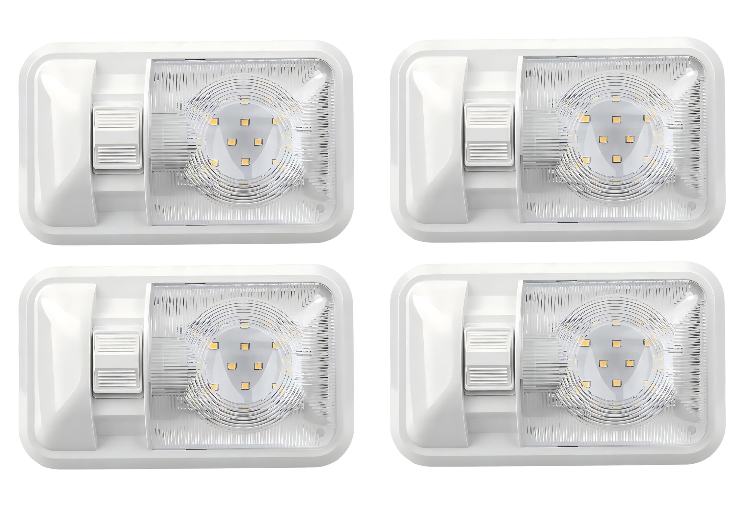 12V LED RV Interior Lights - 6500K Daylight White, 3.5W 400LM with ON/Off Switch - Pack of 4 for RV, Van, Trailer, Camper, Boat - Perfect for Nighttime Reading & Cabin Illumination
