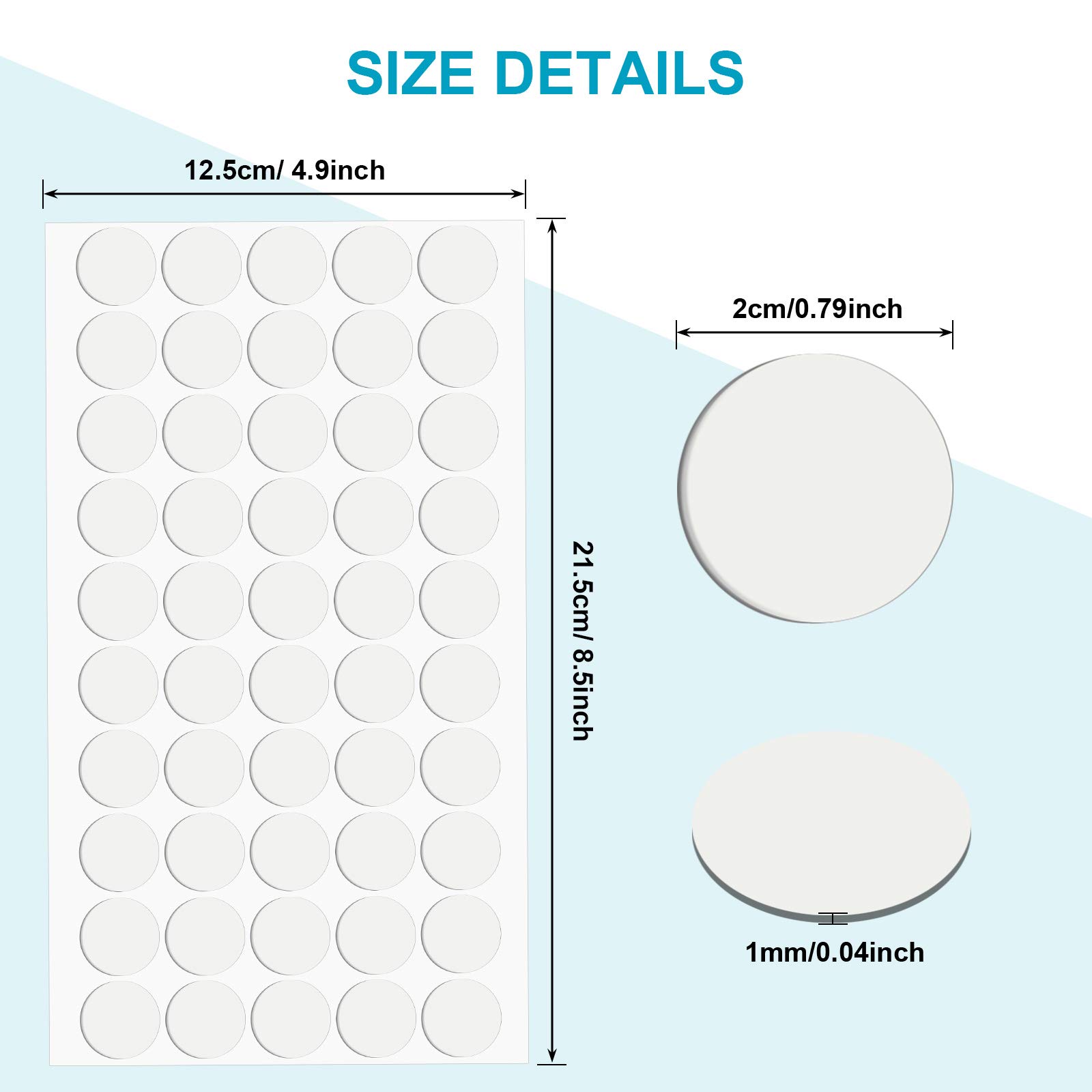 Reusable Adhesive Putty - Double-Sided Sticky Poster Tack for Hanging Pictures, Photos & Frames - Wall Safe Mounting Putty (500 Pieces, 0.8 Inch) - Perfect for Home Decor, Office Organization & Classroom Displays