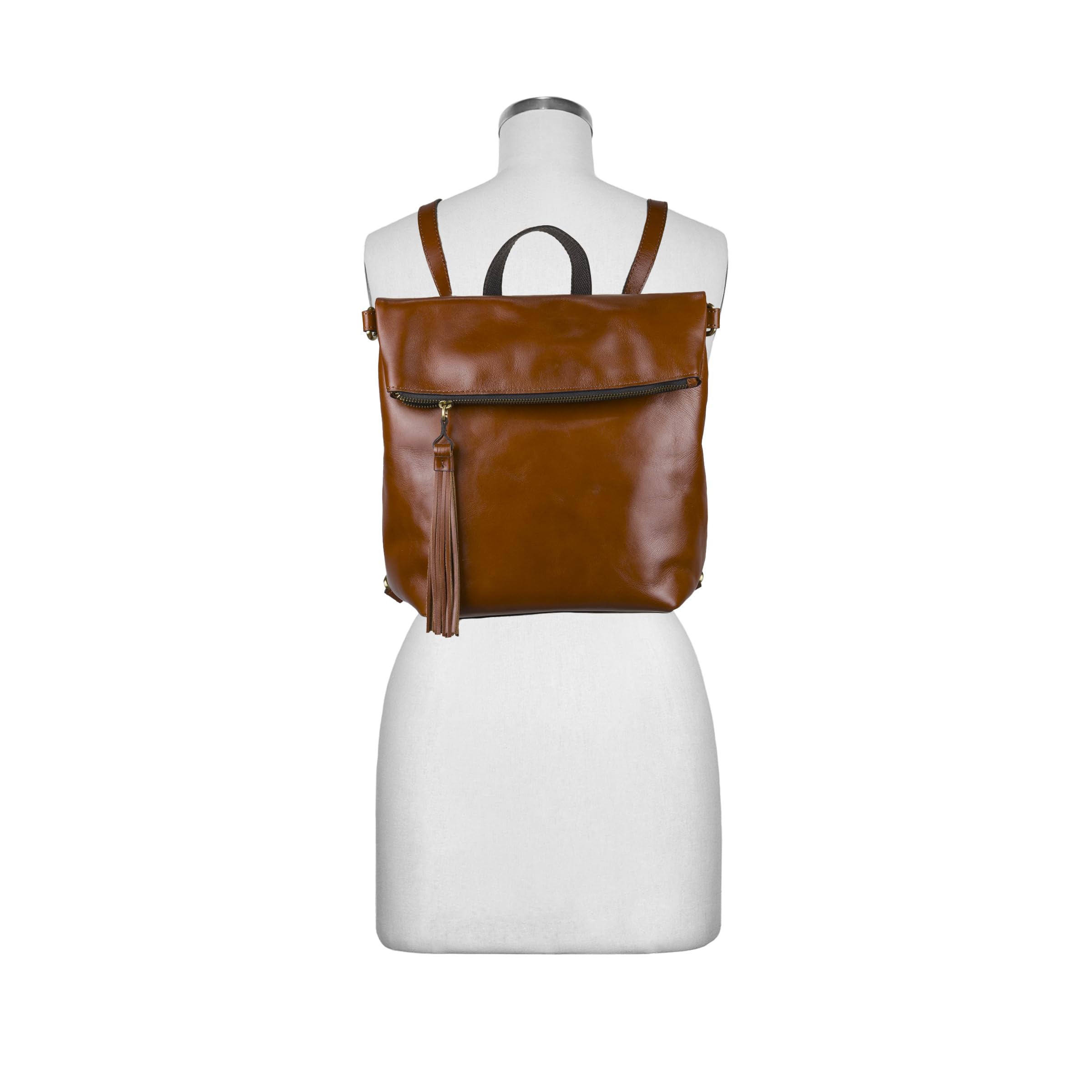 Patricia Nash Luzille 100% Full Grain Leather Backpack for Women - Convertible Backpack Tote - Genuine Leather Backpack Purse & Crossbody Bag in Tan (One Size) - Perfect for Travel, Work & Everyday Use