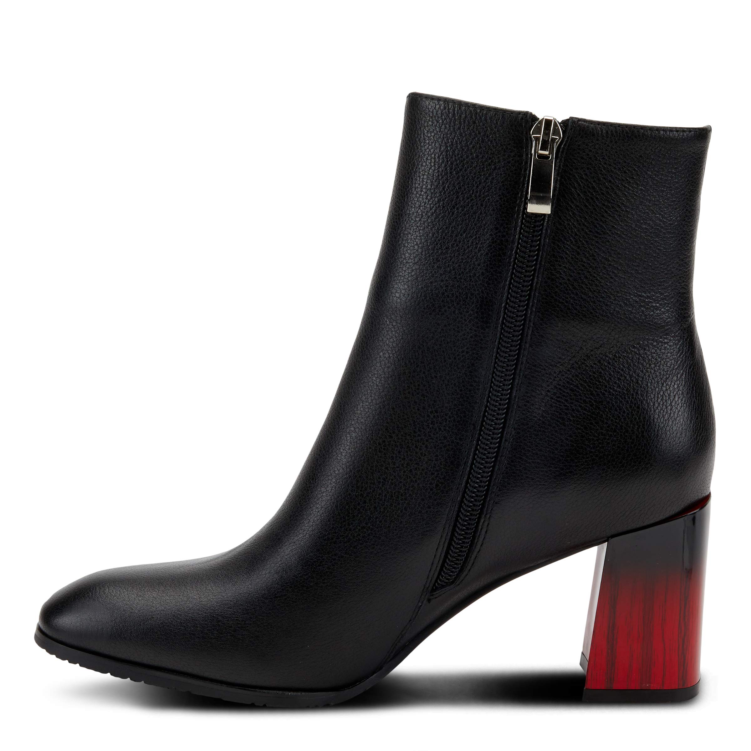 Azura Spring Step Fabulosa Women's V-Collar Ankle Boots - Premium Leather Chelsea Boots with Side Zippers | Comfortable & Stylish for Work, Dating & Casual Outfits