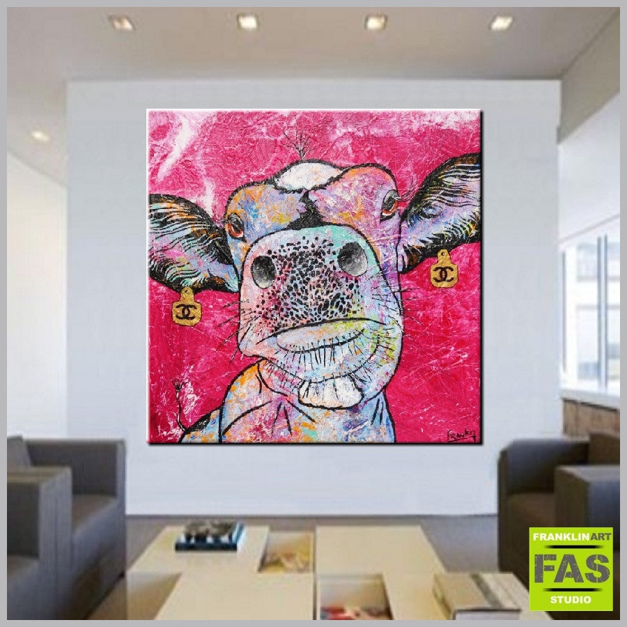 Be Inspired! Pink Cow Udderly - Fun and Unique Cow-Themed Gift for Women, Farmers, and Animal Lovers - Perfect for Birthday Parties, Farm Decor, and Themed Events