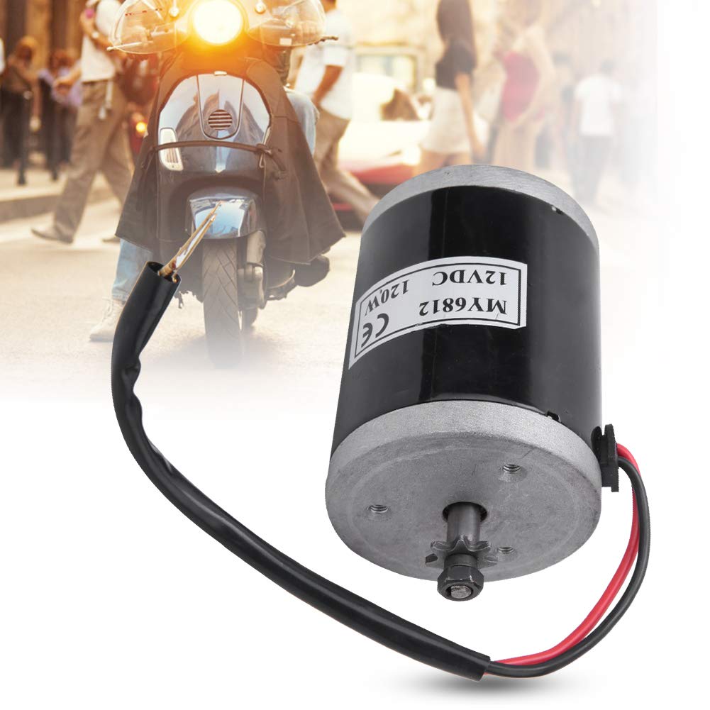 12V 120W High Speed Brushed Electric Scooter Motor with Belt Pulley - Durable E-Scooter Accessory for DIY Projects & Mobility Scooters - Perfect for Electric Vehicle Upgrades, Hobbyist Builds and Personal Transportation Solutions