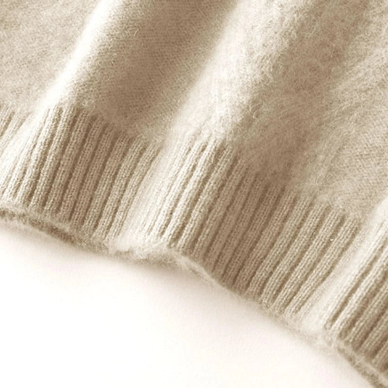 Luxury Mock Neck Cashmere Sweater for Women - Soft & Warm Winter Knit Pullover - Perfect for Office, Date Night & Holiday Outfits