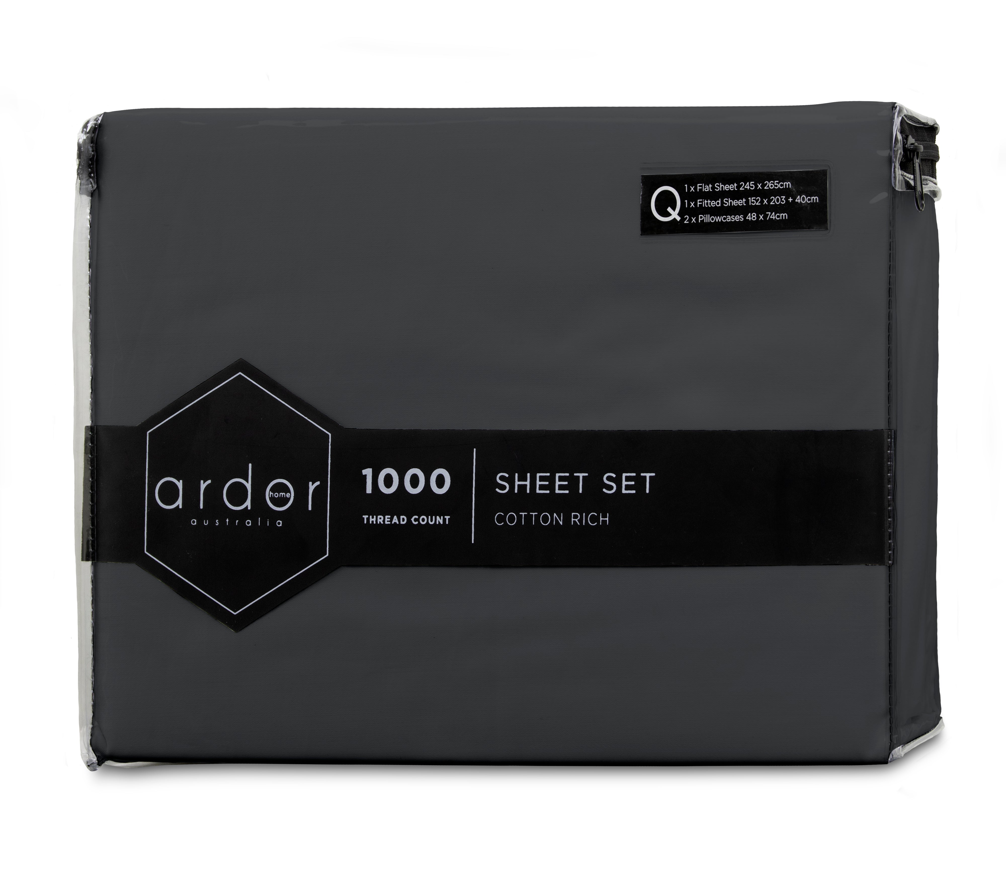 1000 Thread Count Cotton Rich Sheet Set - Double Size, Ultra Soft & Breathable Bed Sheets for Comfortable Sleep - Perfect for Master Bedroom, Guest Room, or Dorm
