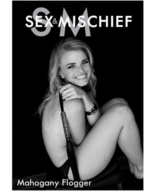 Premium Mahogany Leather Flogger for BDSM & Sensual Play - Handcrafted Spanking Toy for Couples & Adult Play