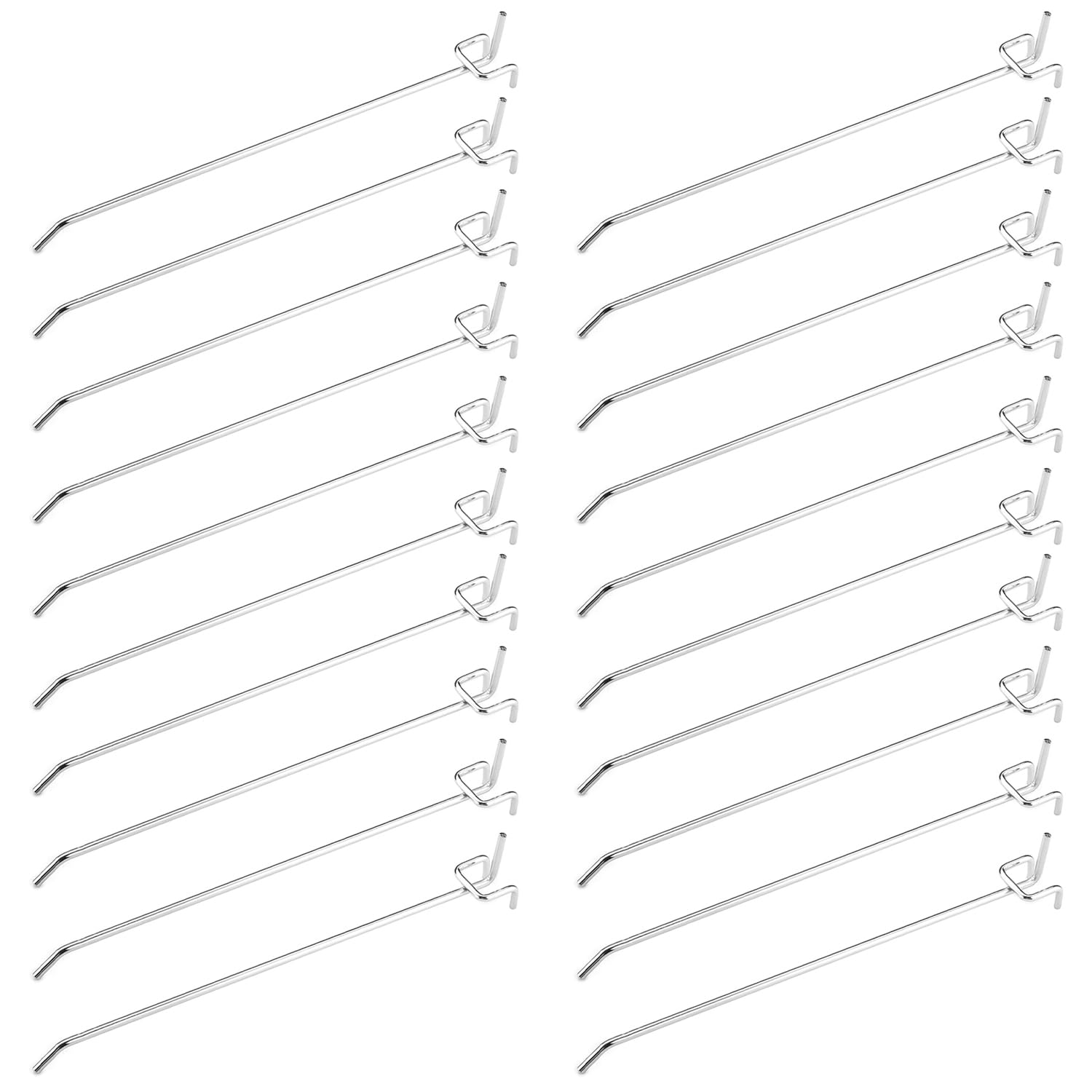 Yinpecly 20 Pack 10-Inch Iron Pegboard Hooks - Heavy Duty Pegboard Hooks for 1/8