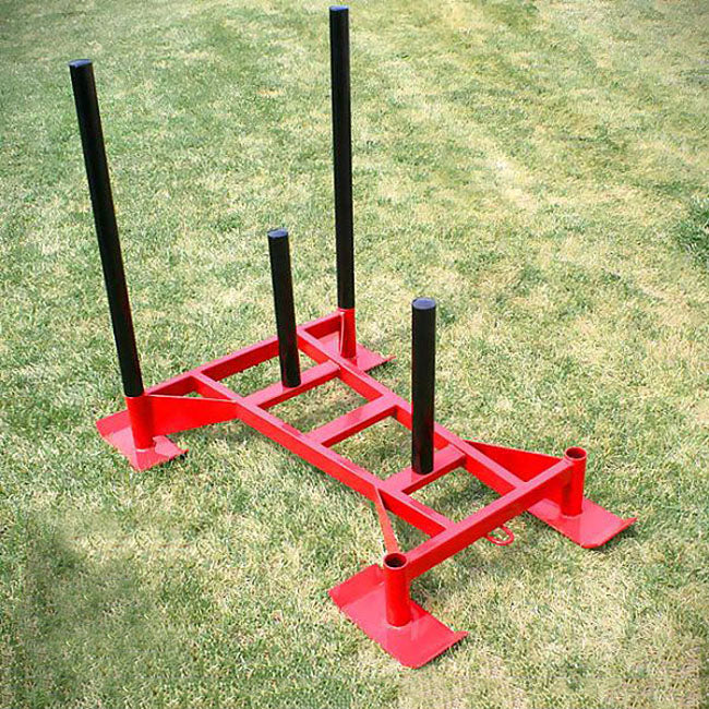 Professional Heavy-Duty Power Sled - Red Training Sled for Football, Strength & Conditioning Workouts | Perfect for Athletes, CrossFit & Gym Training
