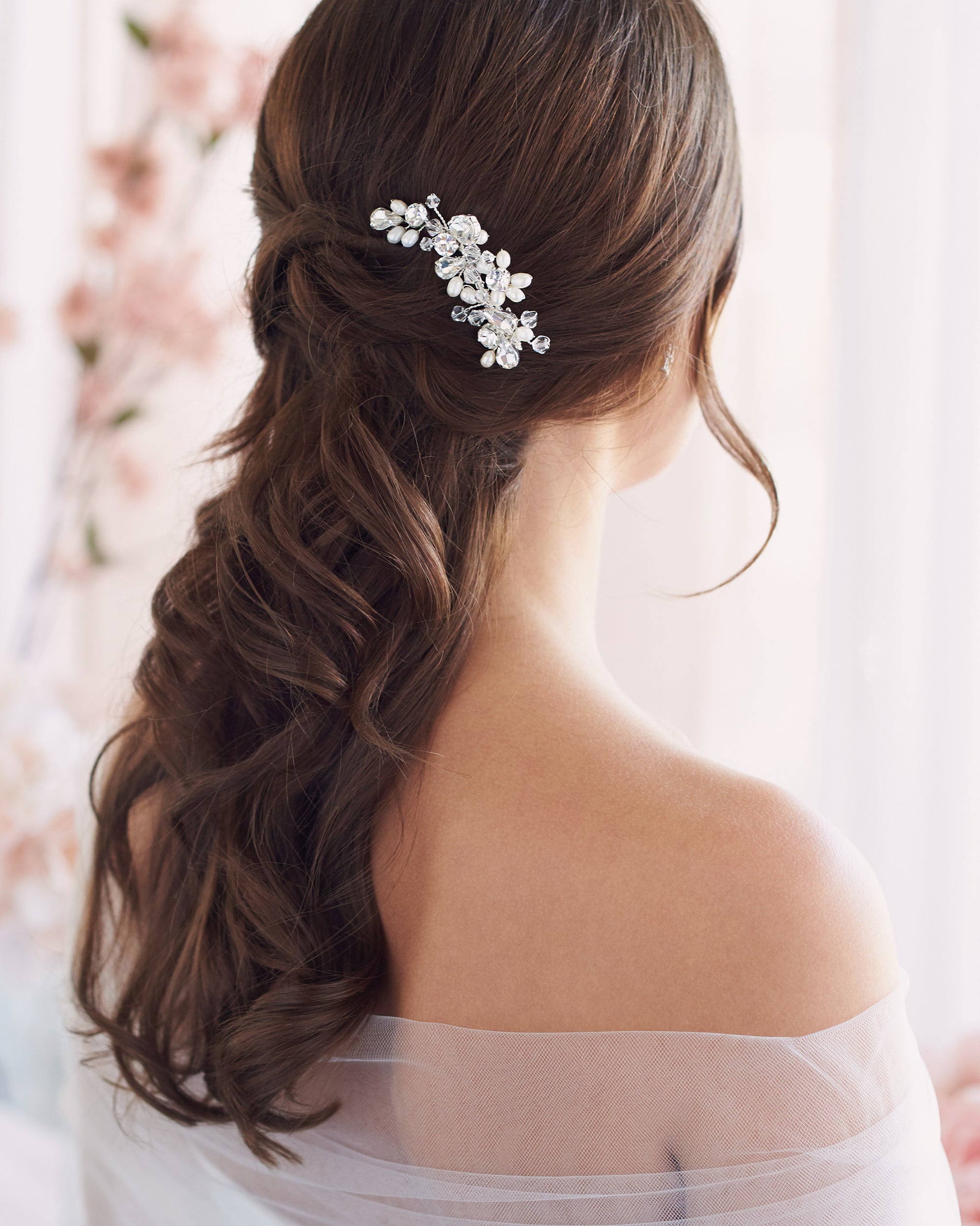 Priscilla Freshwater Pearl Hair Comb - Elegant Bridal Hair Accessory for Weddings, Prom & Special Occasions