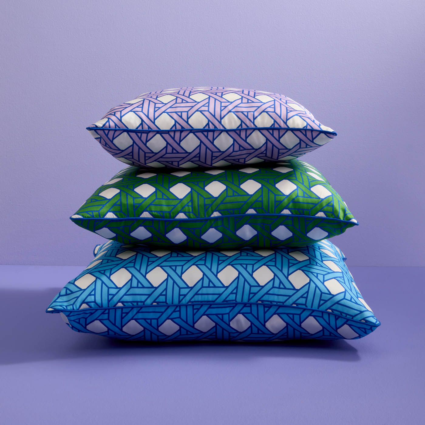 Basketweave Blue Decorative Throw Pillow Cover - Soft Cotton Cushion for Sofa, Bed & Home Decor - Perfect for Living Room, Bedroom & Cozy Spaces