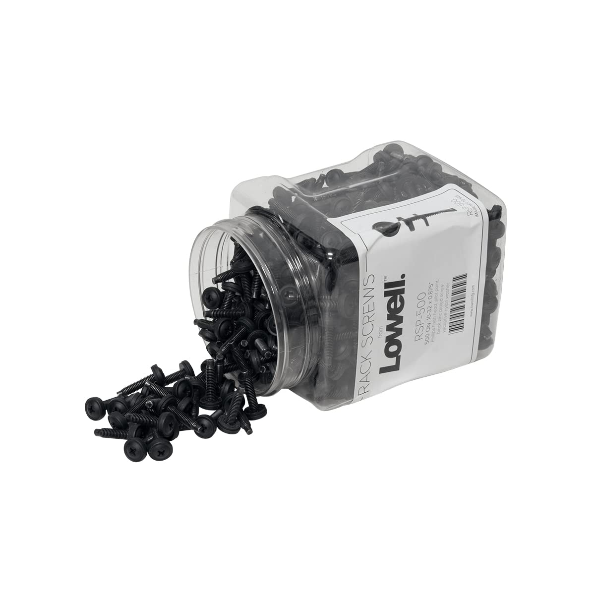 AVB Cable RSP500 Rack Screws with Pilot Point & Captive Washer - 500pcs/Jar - Ideal for Server Racks, Network Cabinets & Data Center Installations