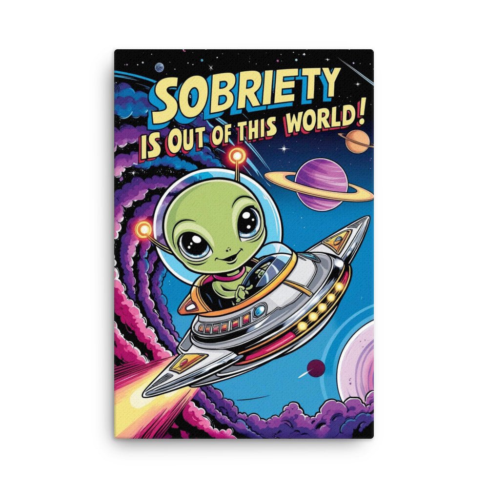 Thin Sobriety Is Out of This World - Abstract Canvas Wall Art for Living Room, Bedroom & Office Decor