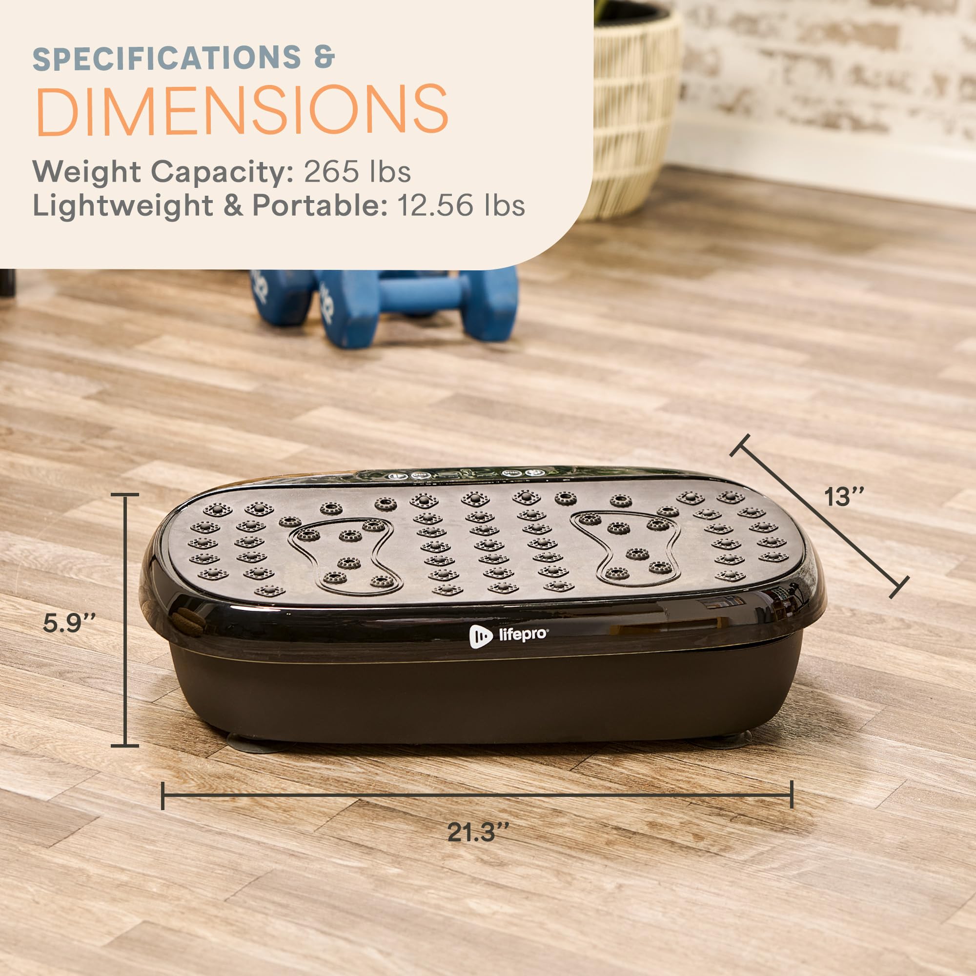 Lifepro Vibration Plate Exercise Machine with Magnetic Therapy - Full Body Workout Platform for Weight Loss & Muscle Toning | Portable Vibration Trainer for Home Gym, Lymphatic Drainage & Post-Workout Recovery | Perfect for Beginners, Seniors & Physical Therapy