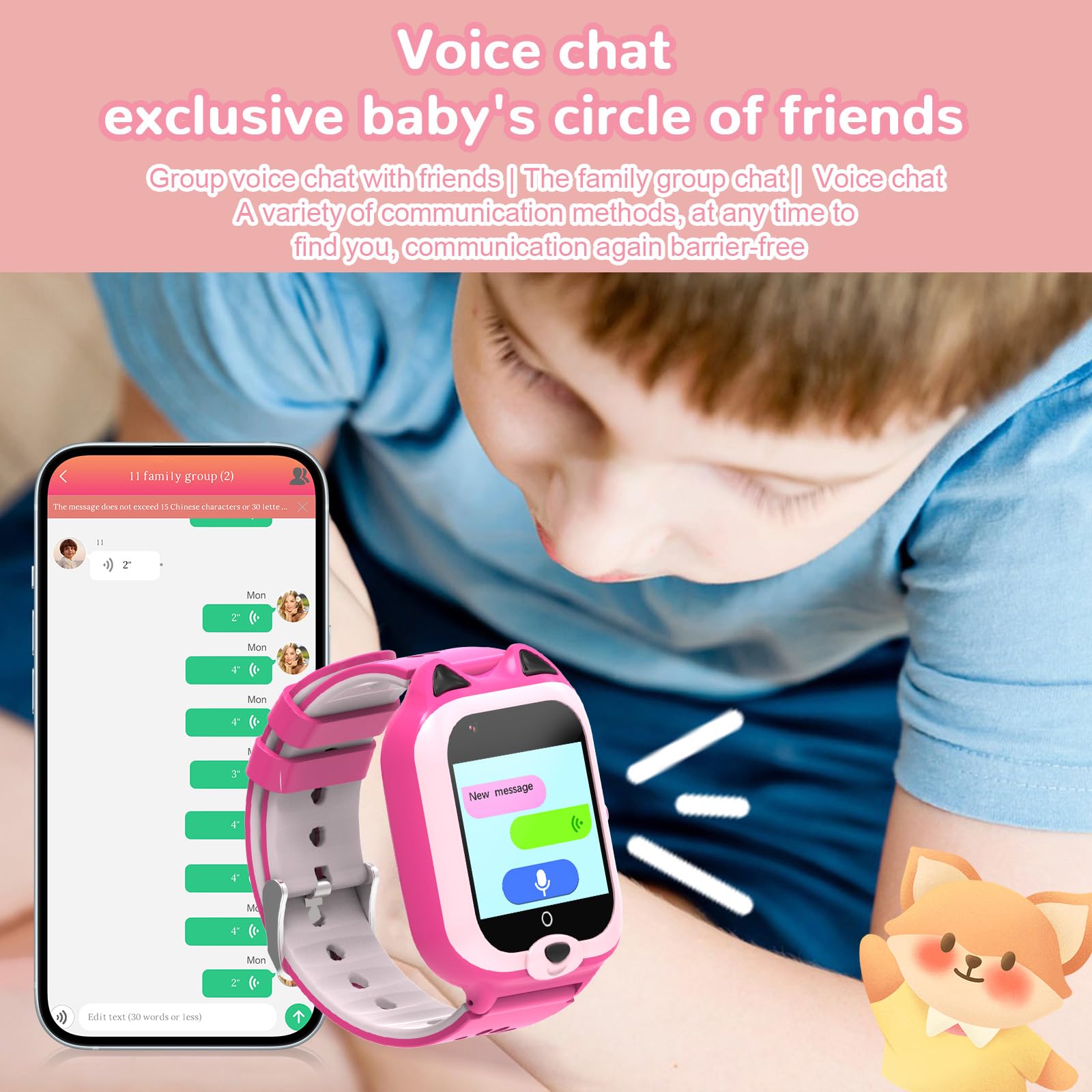4G Kids Smart Watch for Boys & Girls - Unlocked SIM Card, GPS Tracker, Video Calling, SOS Alarm, 7 Puzzle Games, Waterproof Wrist Phone Watch with Silicone Lanyard - Perfect for School, Outdoor Play & Family Safety