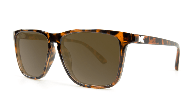 Fast Lanes Glossy Tortoise Shell & Amber Sunglasses - Stylish UV Protection Shades for Outdoor Activities, Beach, and Driving
