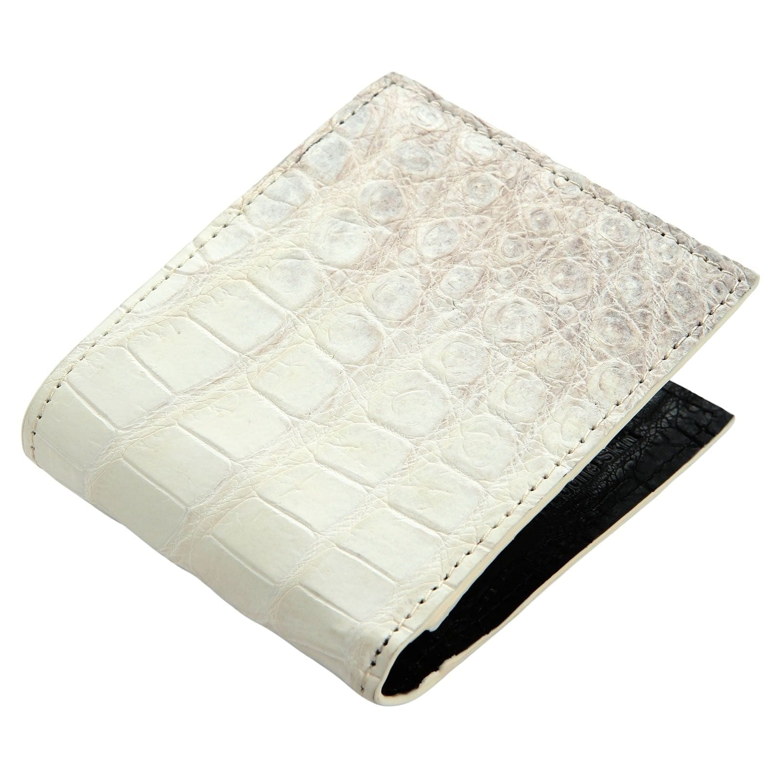 Luxury Genuine White Crocodile Leather Wallet for Men - Premium Designer Money Clip Billfold - Perfect for Business, Gifts & Formal Occasions