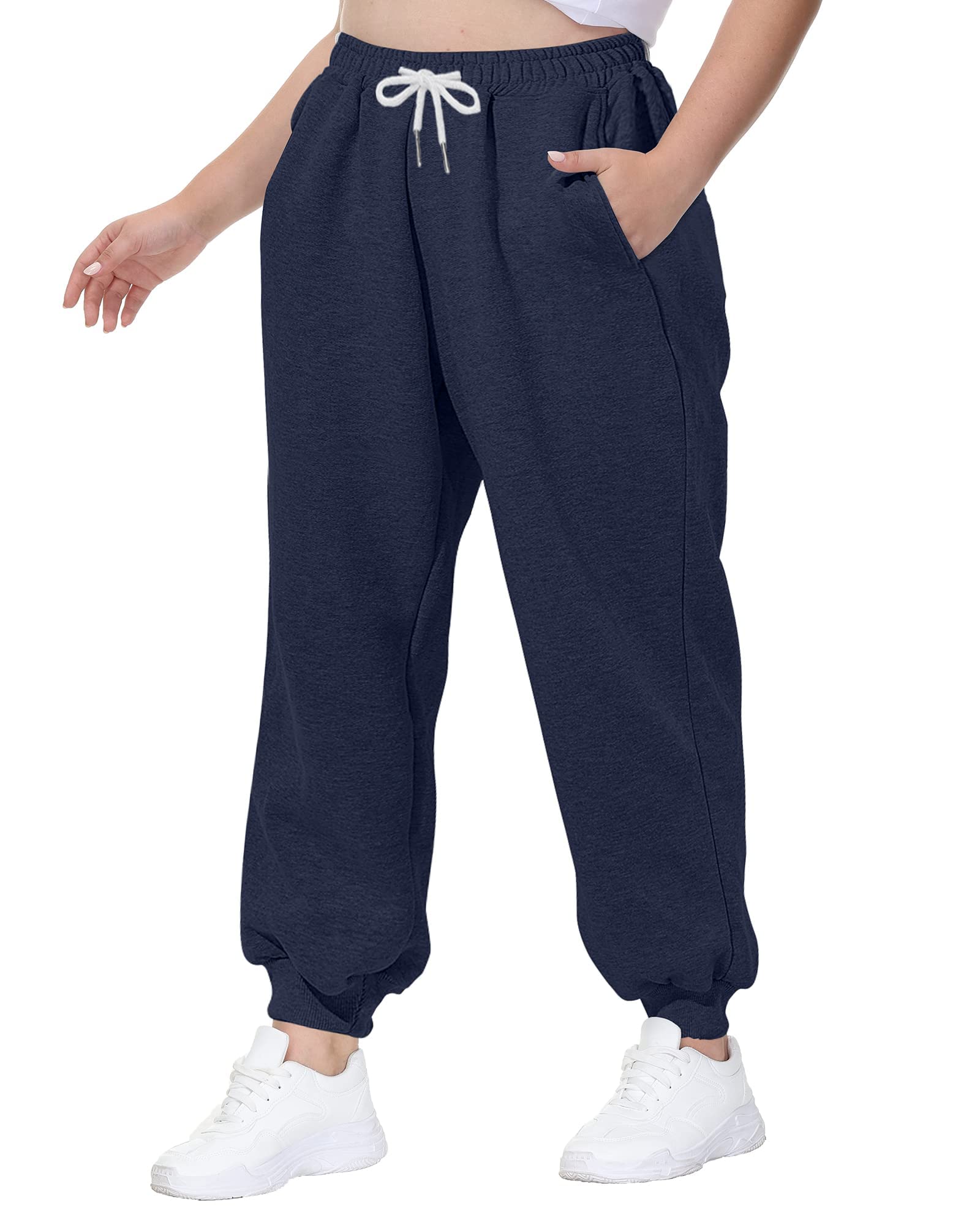 Gboomo Women's Plus Size Sweatpants - High Waist Loose Fit Athletic Joggers with Pockets | Comfortable Lounge Pants for Yoga, Running & Casual Wear