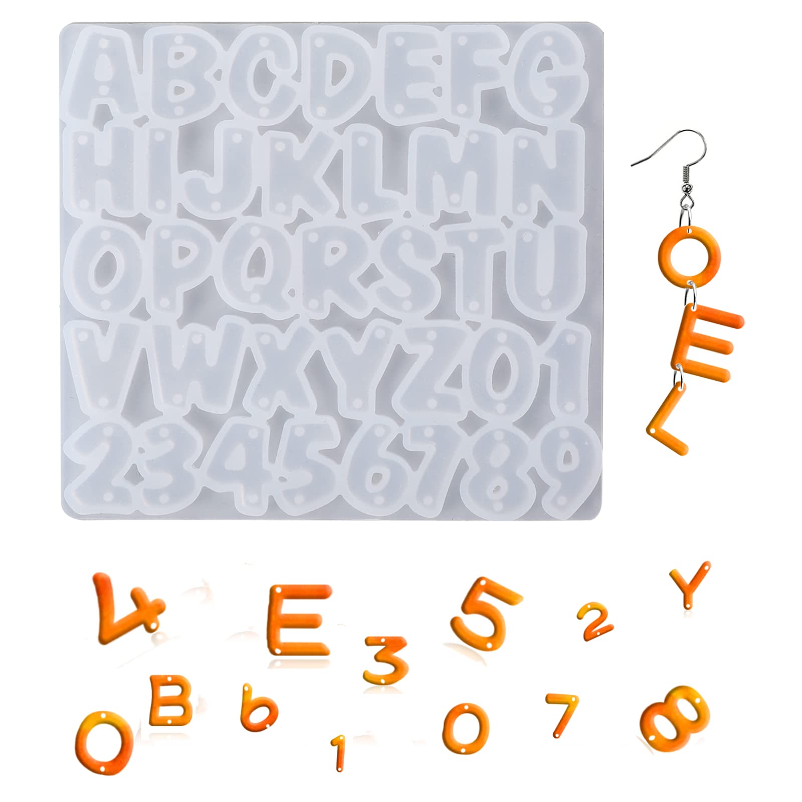 Alphabet Resin Molds for Earrings & Keychains (36 Cavity) - DIY Jewelry Making