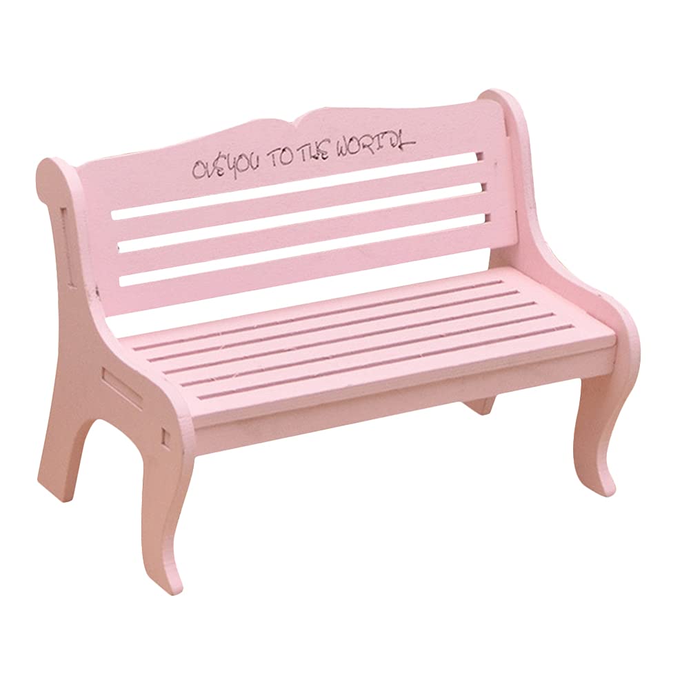 Mini Wooden Bench Toy - ABOOFAN 1pc Small Furniture Model for Dollhouse, Home Decoration & Desktop Display | Perfect for DIY Crafts, Miniature Scenes & Collectible Displays