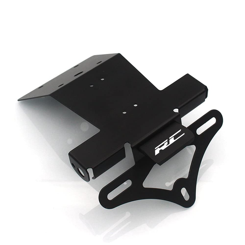 KTM RC125 RC200 RC390 Motorcycle License Plate Holder - Vance Tech Tail Tidy Fender Eliminator Accessory (Black) for Street Legal Compliance & Custom Look