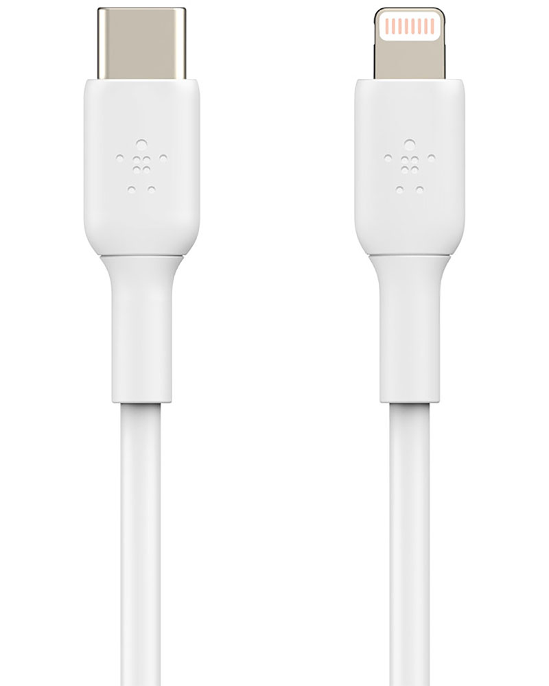 Belkin 1M Lightning to USB-C Cable MFI Certified Fast Charging & Data Sync for iPhone iPad - Perfect for Home, Office & Travel (White, CAA003BT1MWH)