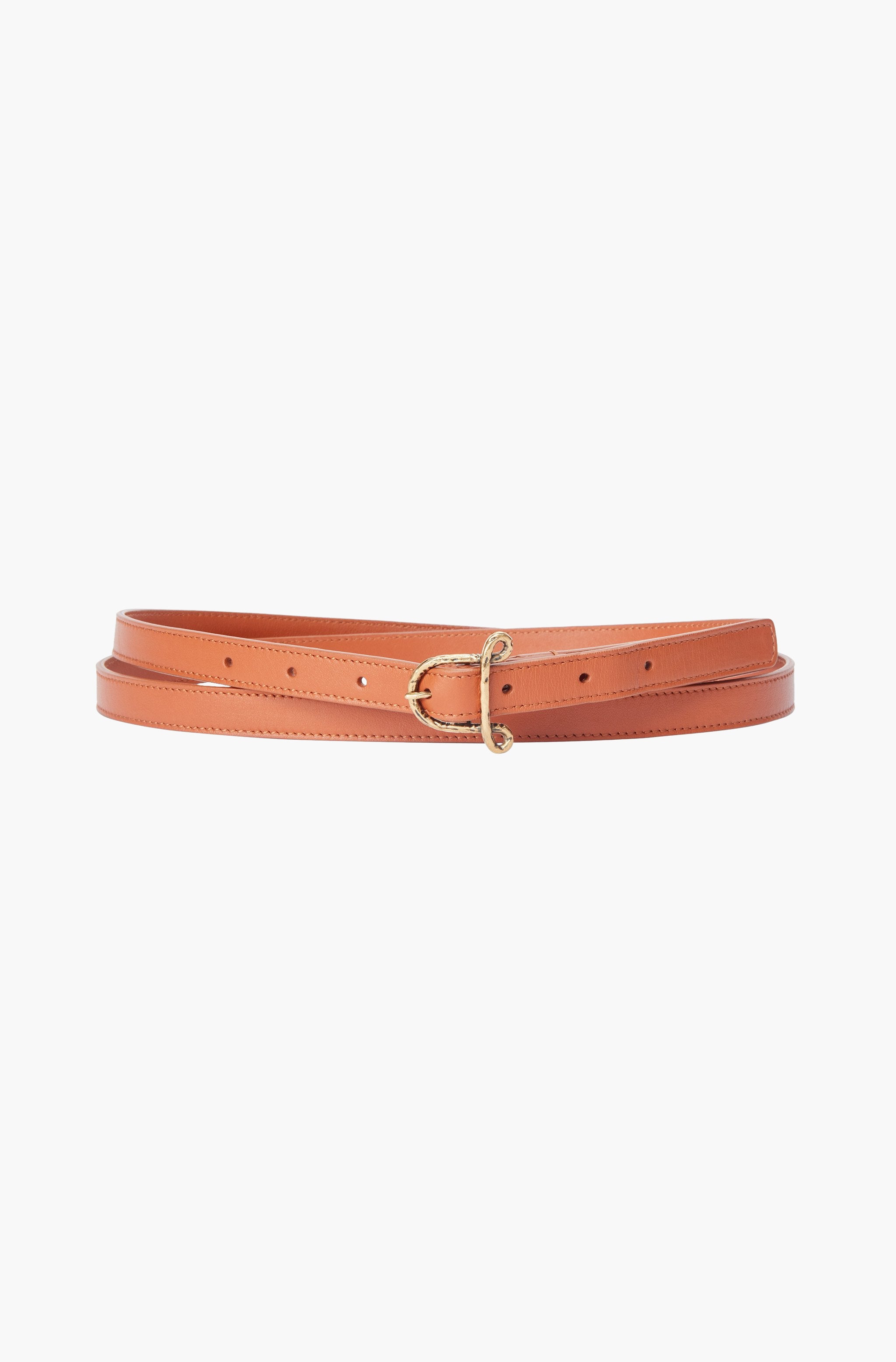 Genuine Leather Small A Belt in Cognac Brown - Stylish & Durable Waistband for Men & Women - Perfect for Casual, Office & Formal Wear