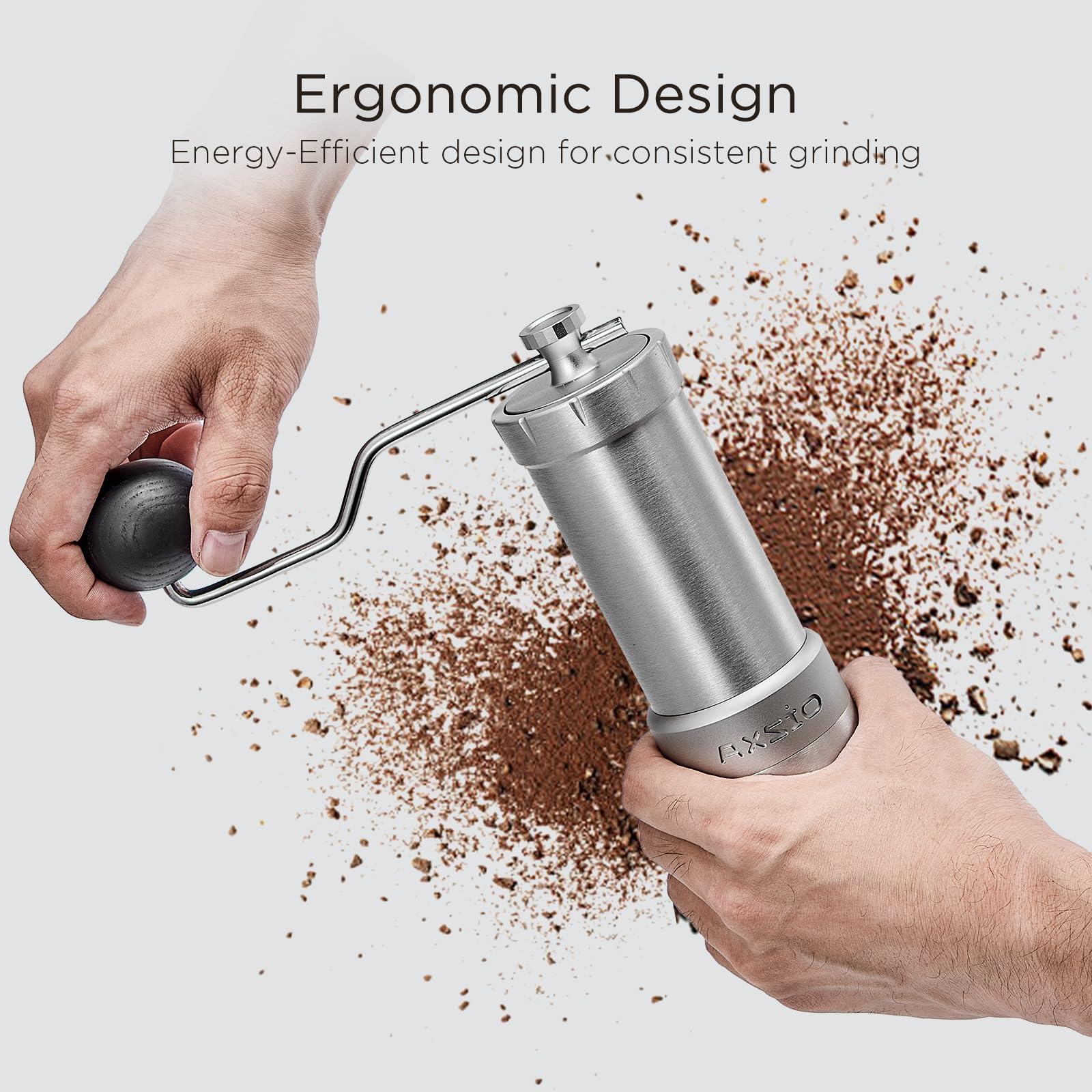 Premium Manual Coffee Grinder with CNC Stainless Steel Conical Burr - Adjustable Coarseness, 30g Capacity - Perfect for Espresso, French Press & Pour Over Brewing at Home or Travel