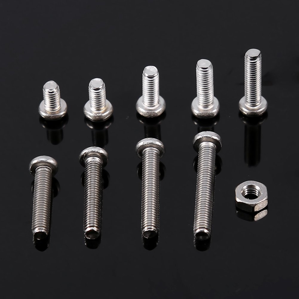Stainless Steel Bolts & Nuts Kit - M3 Machine Screws for DIY, Furniture Repair
