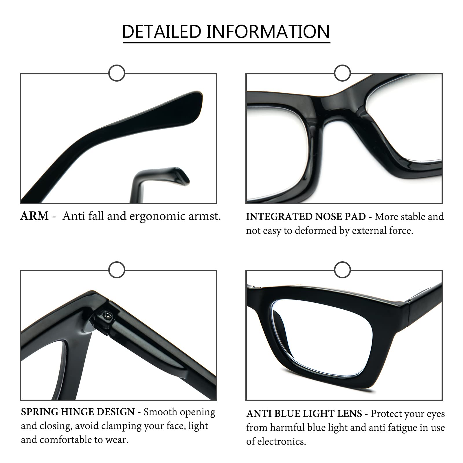 Oprah Style Women's Reading Glasses - Blue Light Blocking for Office & Screen Use