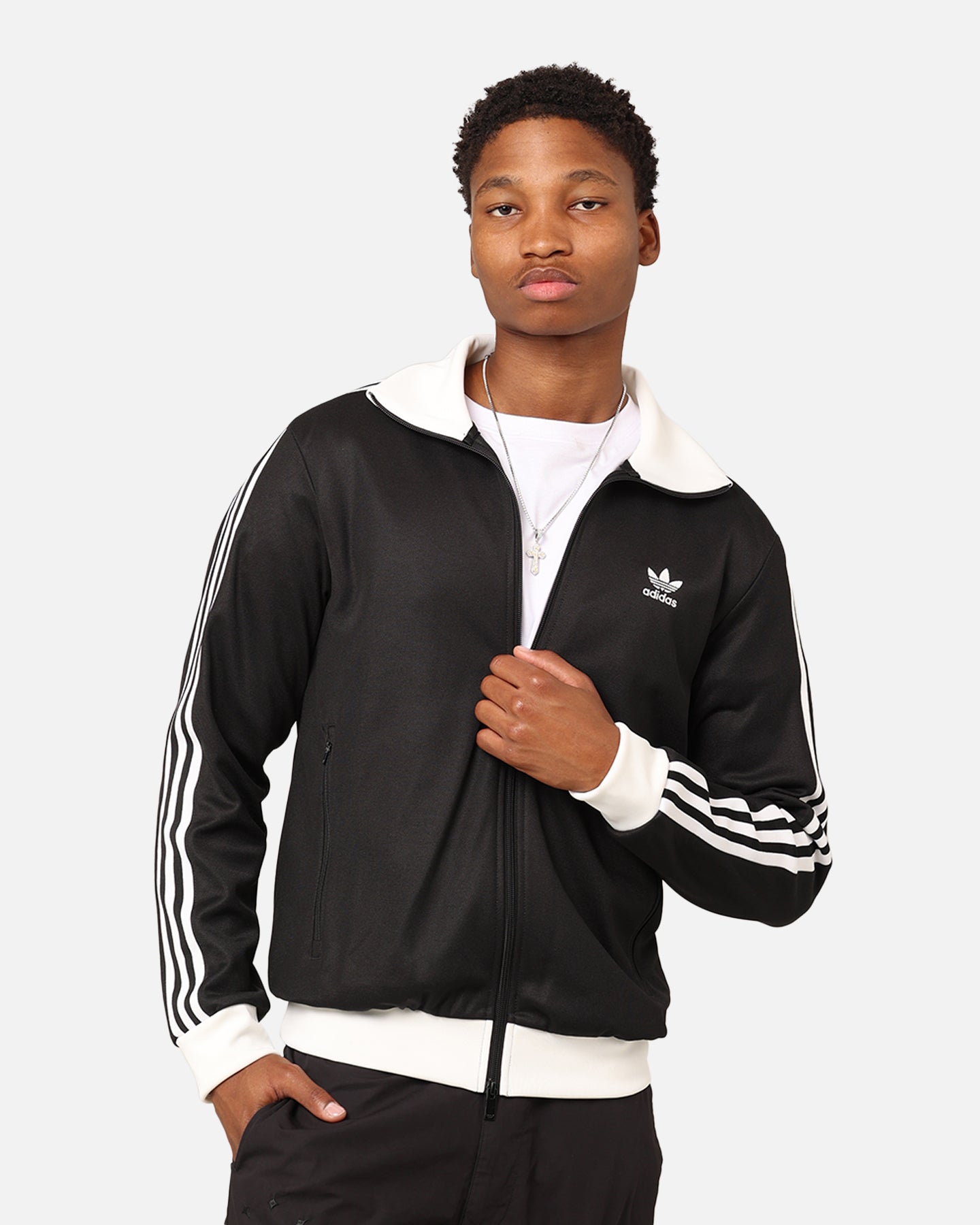 Adidas Adicolor Classics Beckenbauer Track Jacket - Black & White Vintage Sportswear for Men | Casual Wear, Street Style & Retro Fashion
