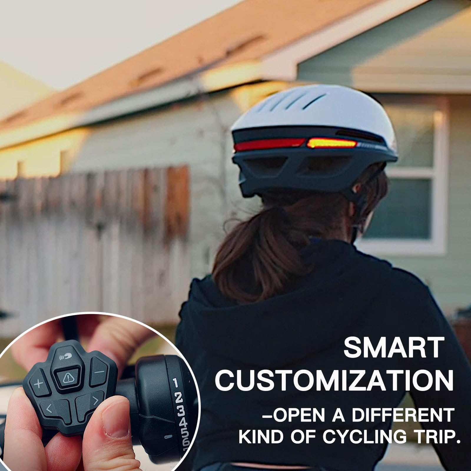 Smart Bike Helmet with Bluetooth & Built-in Speakers - LED Turn Signals, Auto Brake Blinker & Remote Control - Cycling Safety Gear for Men & Women - Perfect for Commuting, Road Biking & Urban Cycling