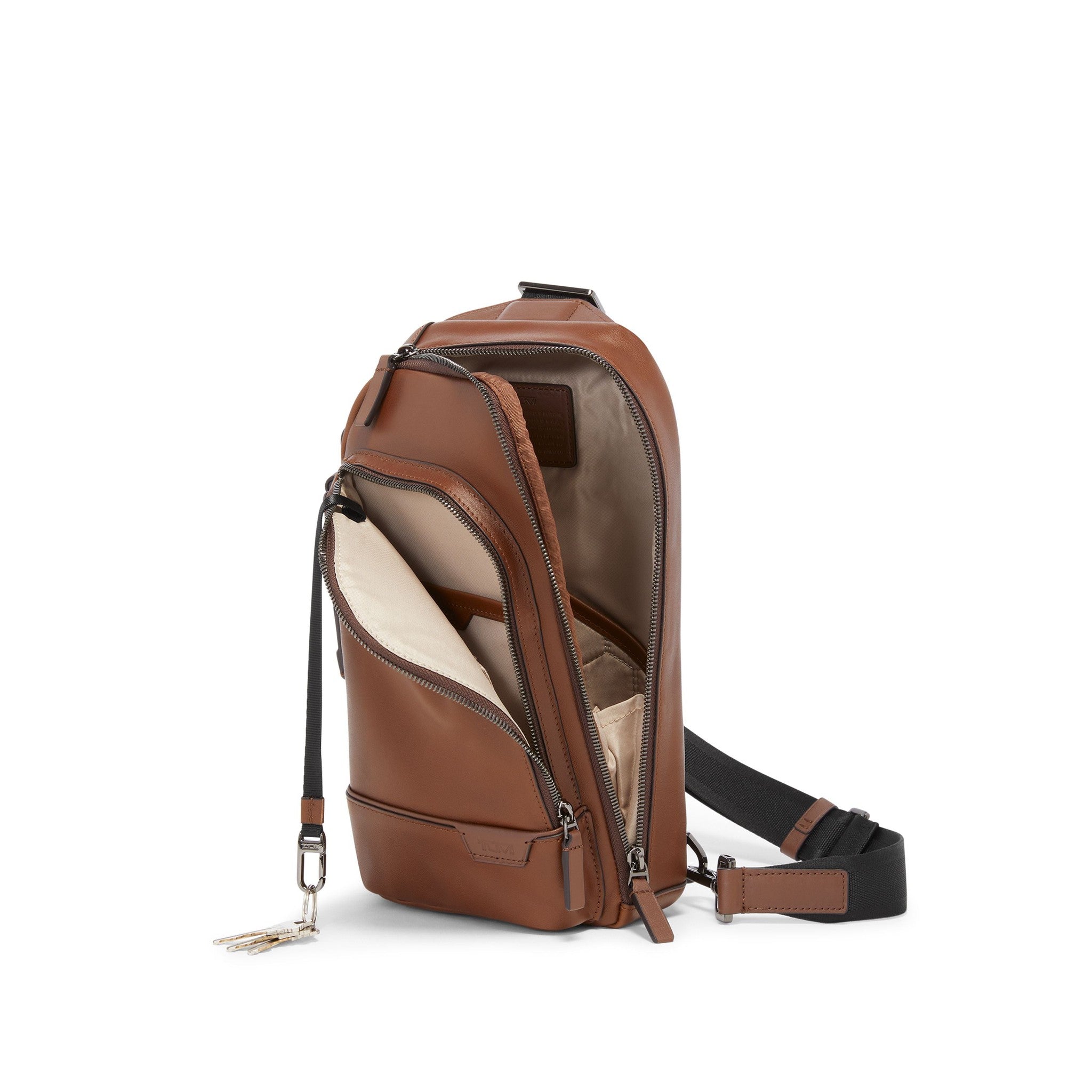 TUMI Harrison Gregory Genuine Leather Crossbody Sling Bag for Men - Stylish & Durable Everyday Carry for Work, Travel & Outdoor Adventures