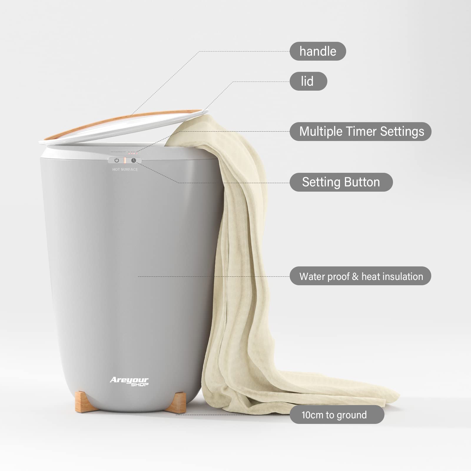 20L Electric Bucket Towel Warmer & Steamer - Automatic Bathroom Towel Heater for Spa, Salon, and Home Use - Fast Drying & Warming Solution