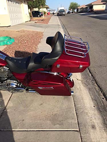 Harley Tour Pack King Tour Pack for 2014+ Harley Touring Motorcycles - Hard Candy Hot Rod Red Flake Top Lid (No Flame Mark) | Premium Motorcycle Luggage for Long Rides & Road Trips