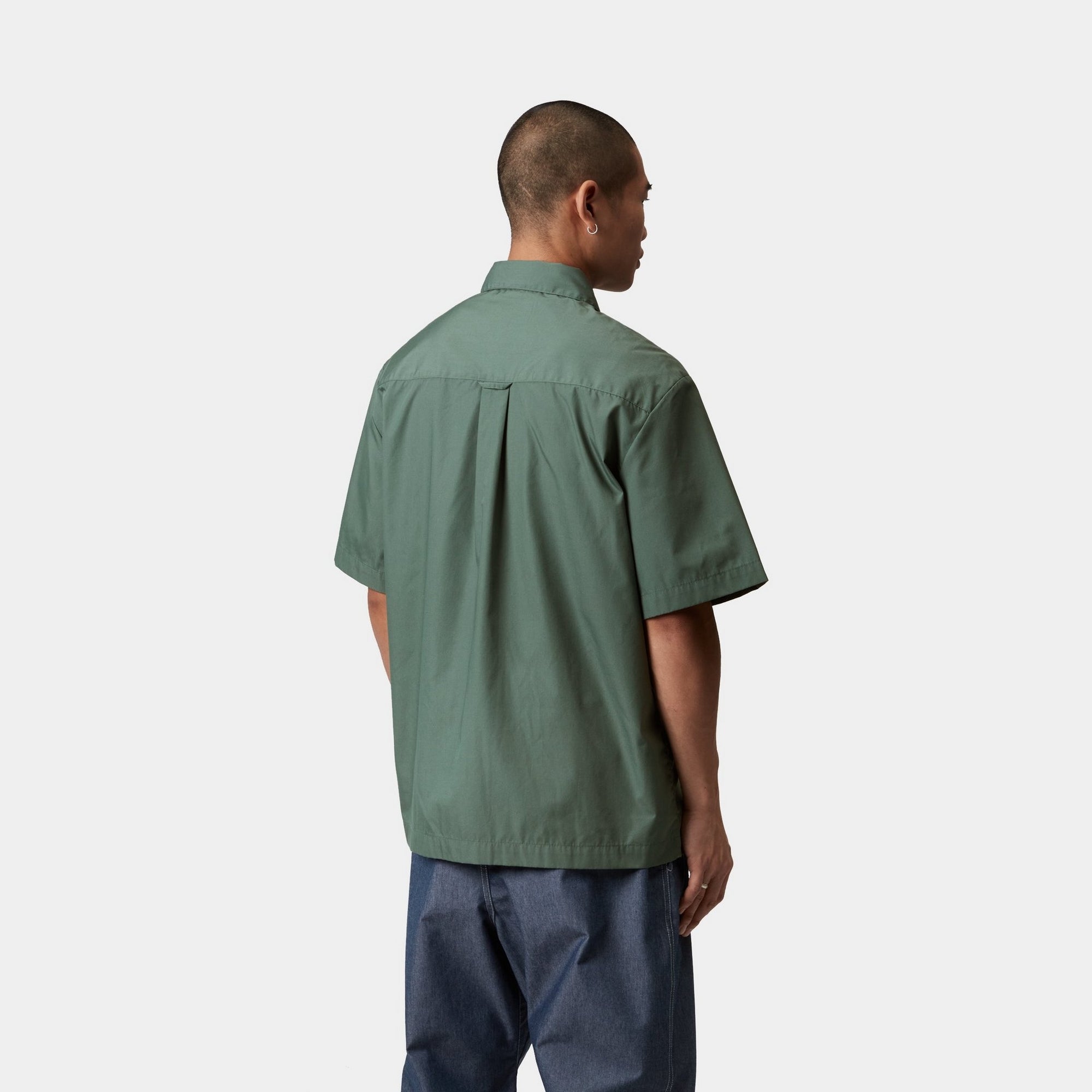 Men's Silver Pine Craft Short Sleeve Casual Shirt - Breathable Summer Button Down for Outdoor Adventures & Casual Wear