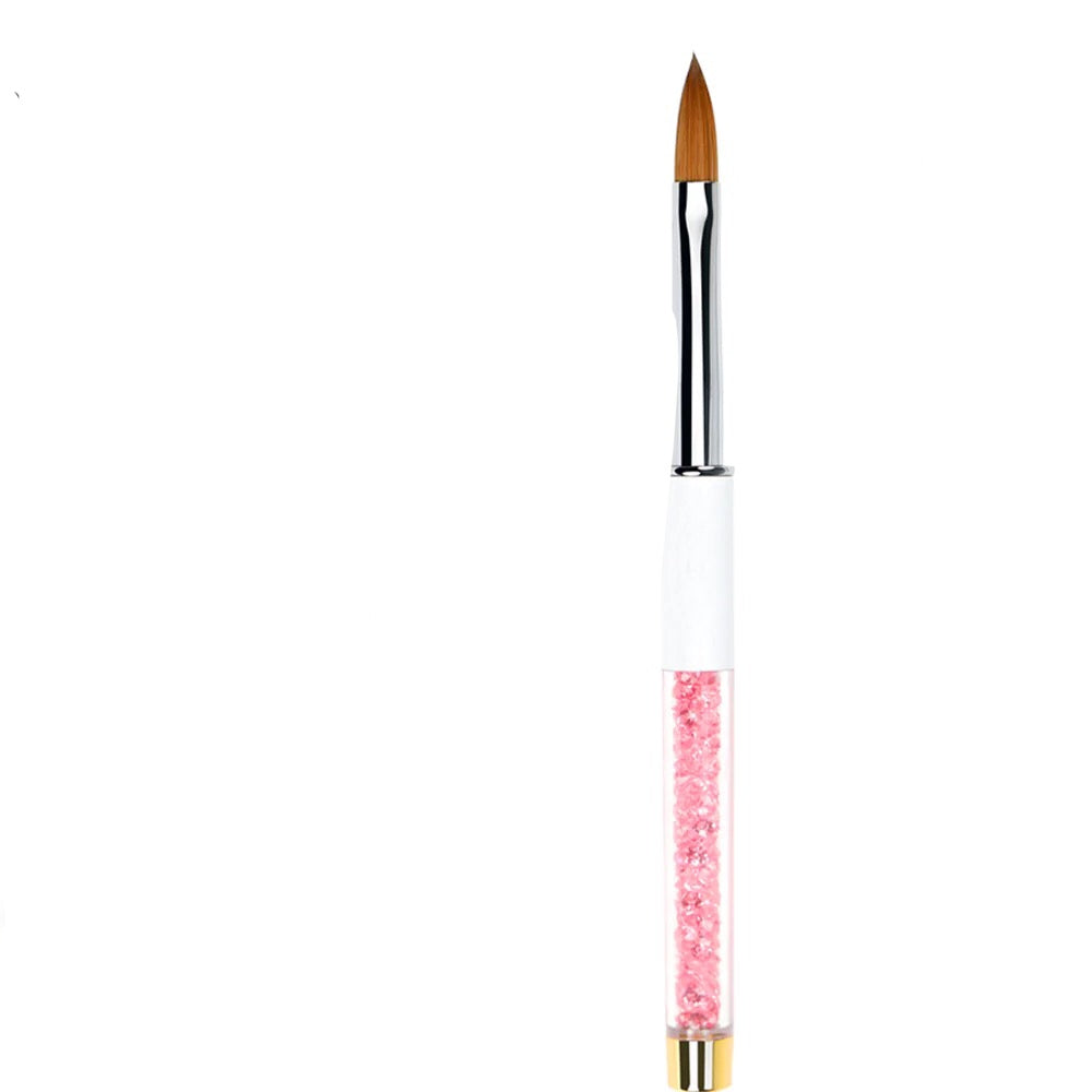 BE WHITE CRIMPED ACRYLIC BRUSH 100% KOLINSKY - Professional Makeup Brush for Flawless Foundation & Powder Application - Perfect for Daily Makeup, Bridal Looks & Professional Salon Use