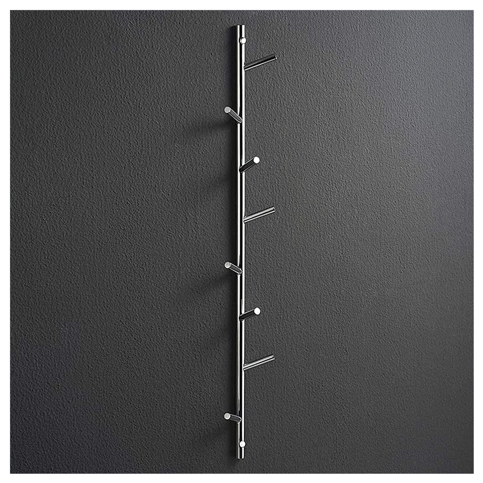Wall Mounted Coat Hooks - Heavy Duty Brass Metal Coat Rack for Bathroom, Corridor & Living Room - Vertical Space Saving Towel Rack, Bag & Hat Hanger - Perfect for Home, Office & Hotel Organization