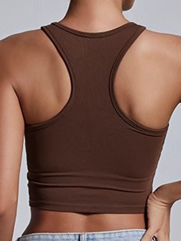ZASUWA Women's Unique Cutout Sports Bras - Breathable Workout Tops for Yoga, Running & Gym - Comfortable & Stylish Activewear