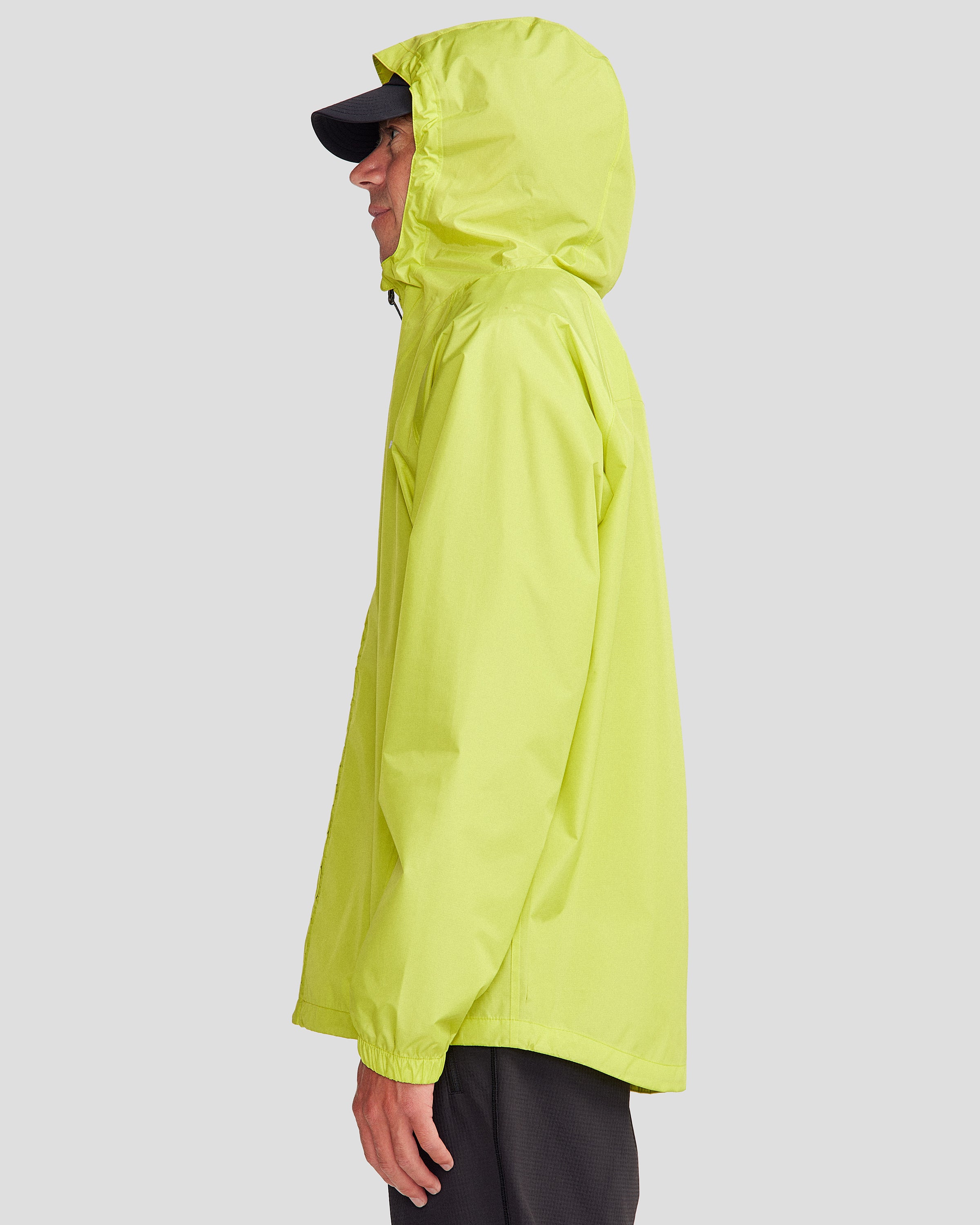 2L Men's Waterproof Rain Jacket - Lightweight & Breathable Outdoor Windbreaker for Hiking, Camping & Travel - Bright Moss Green
