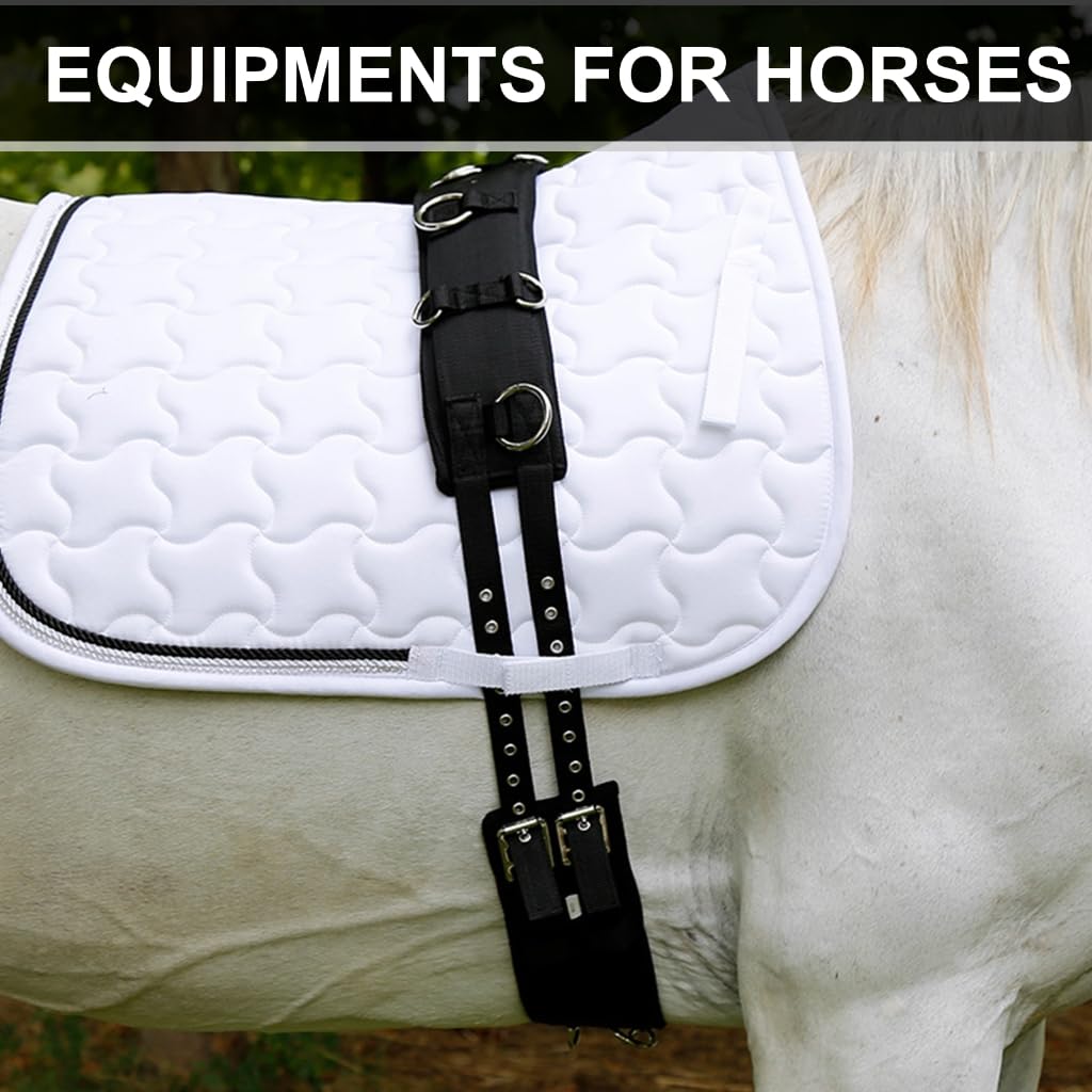 Ldabrye Multifunctional Horse Riding Belly Strap - Adjustable Equestrian Training Equipment for Western & English Saddles - Perfect for Trail Riding, Dressage & Horse Training Sessions